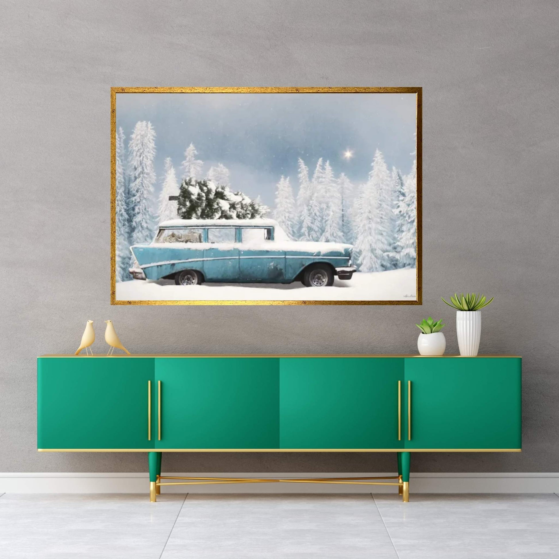 Christmas Blues Canvas Wall Art - Y Canvas