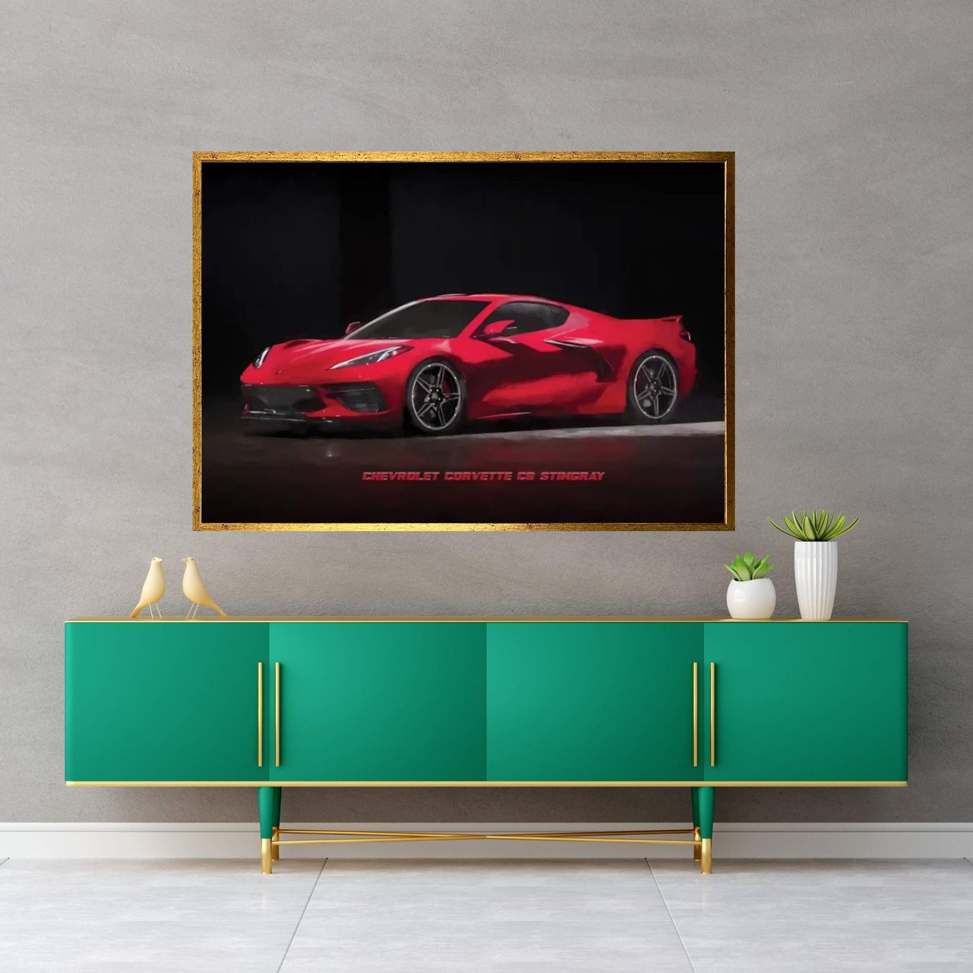 Chevrolet Corvette Stingray Canvas Wall Art - Y Canvas