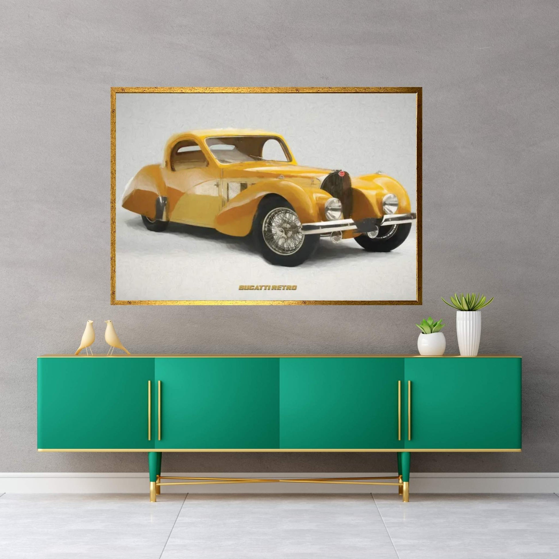 Bugatti Retro II Canvas Wall Art - Y Canvas