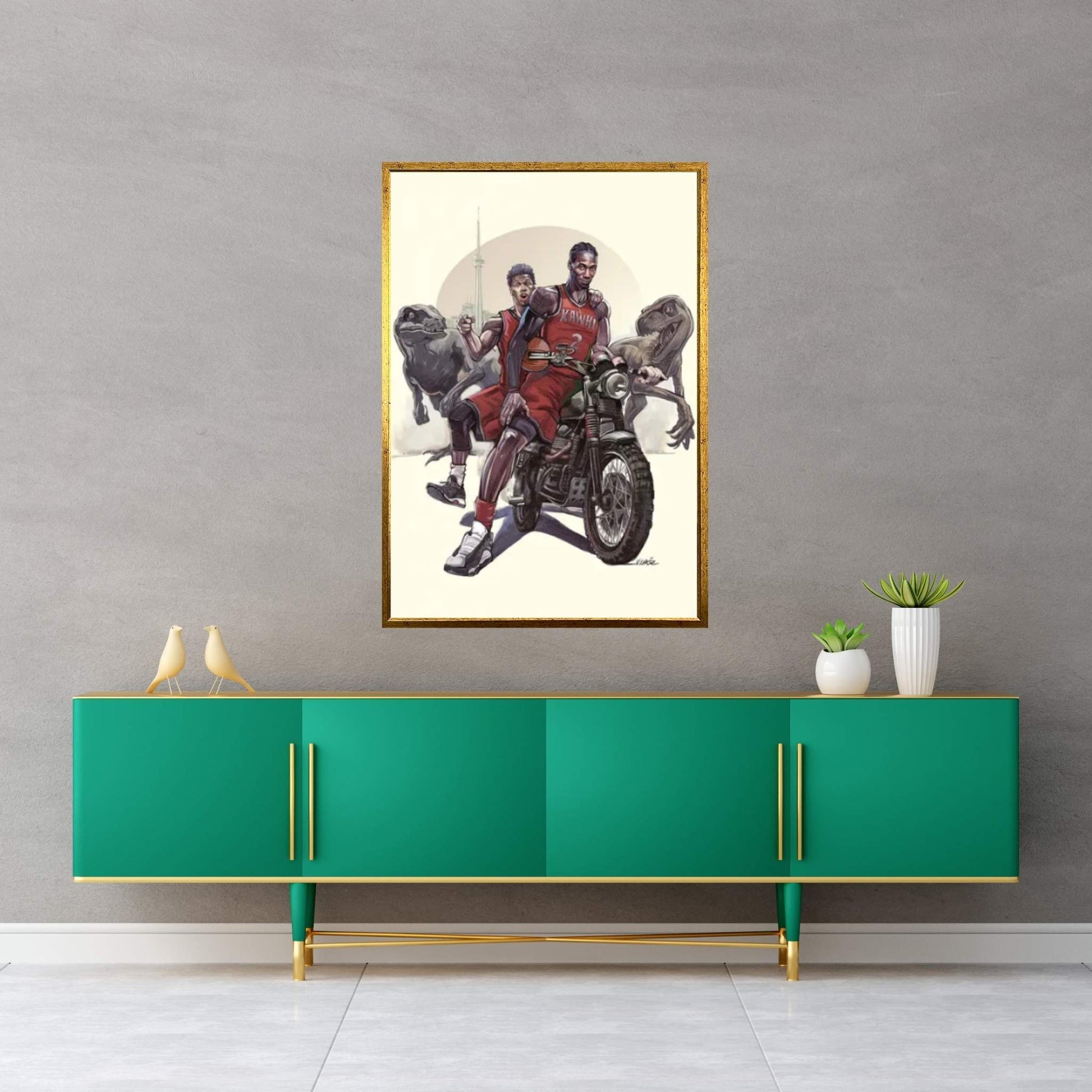 Raptors Canvas Wall Art - Y Canvas