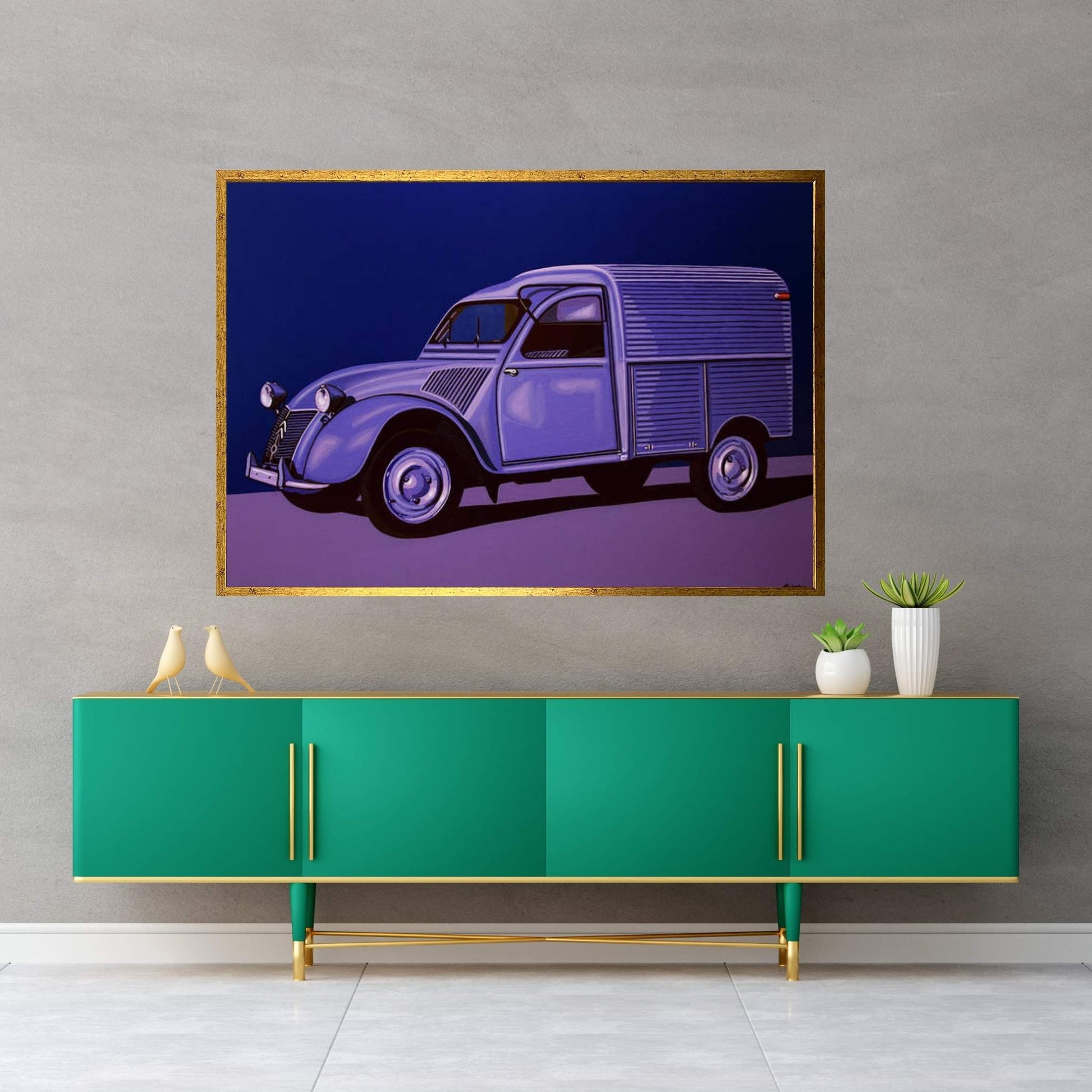 Citroen 2CV AZU 1957 Canvas Wall Art - Y Canvas