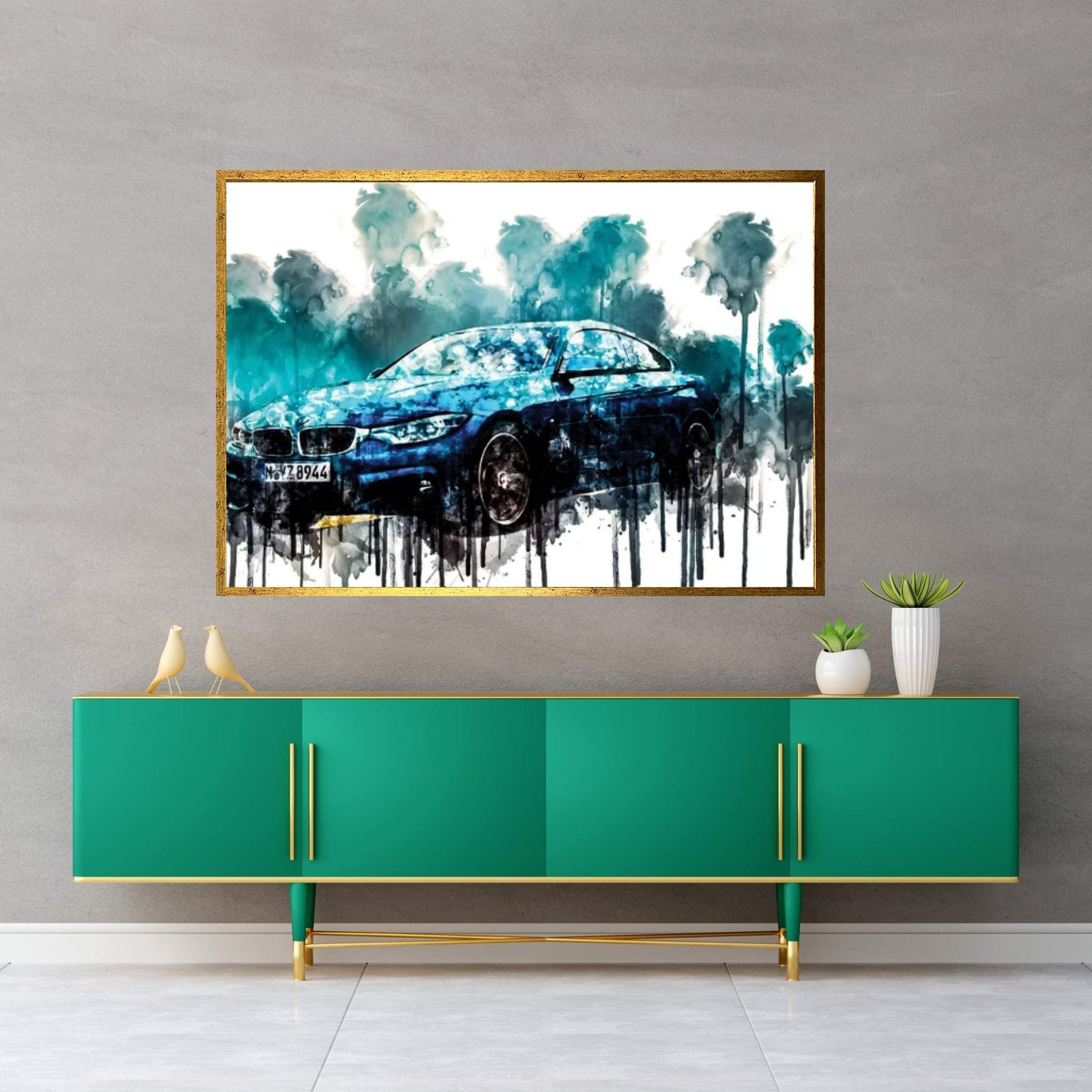 2018 BMW Series M Sport Coupe Canvas Wall Art - Y Canvas