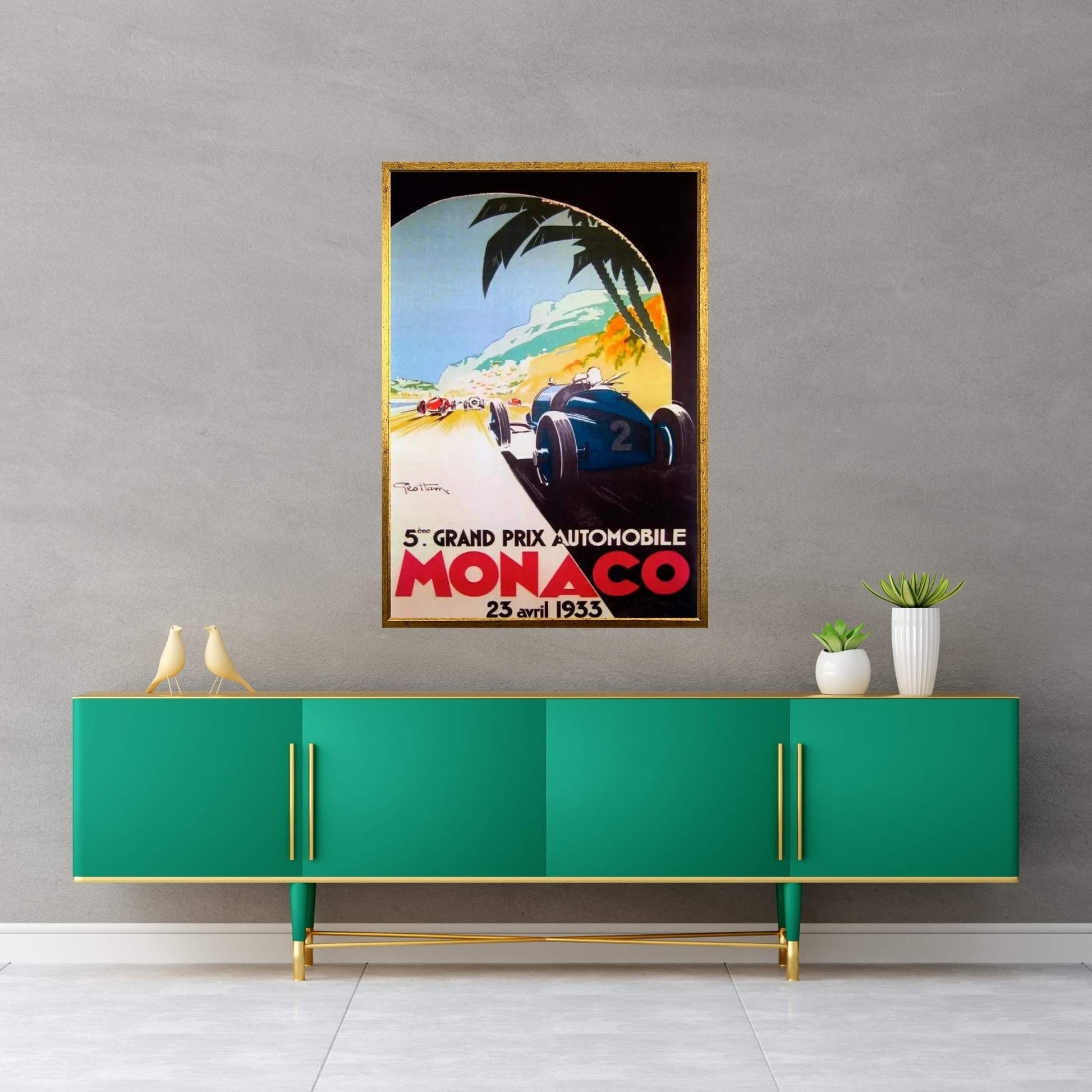 Grandprix Automobile Monaco 1933 Canvas Wall Art - Y Canvas