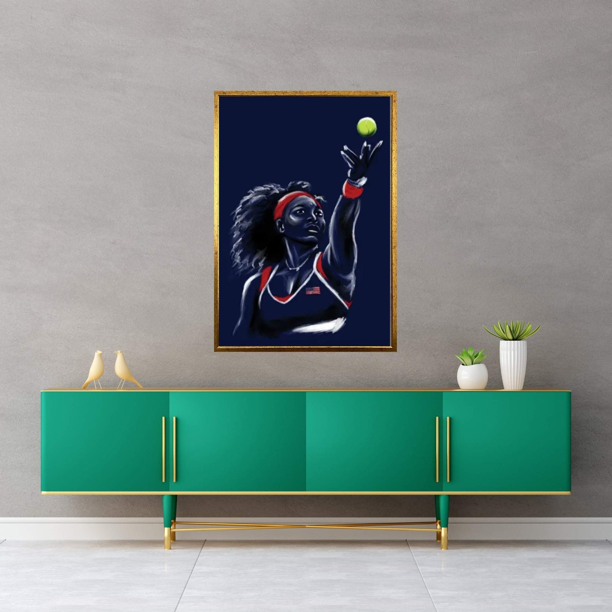 Serve Serena Williams Canvas Wall Art - Y Canvas