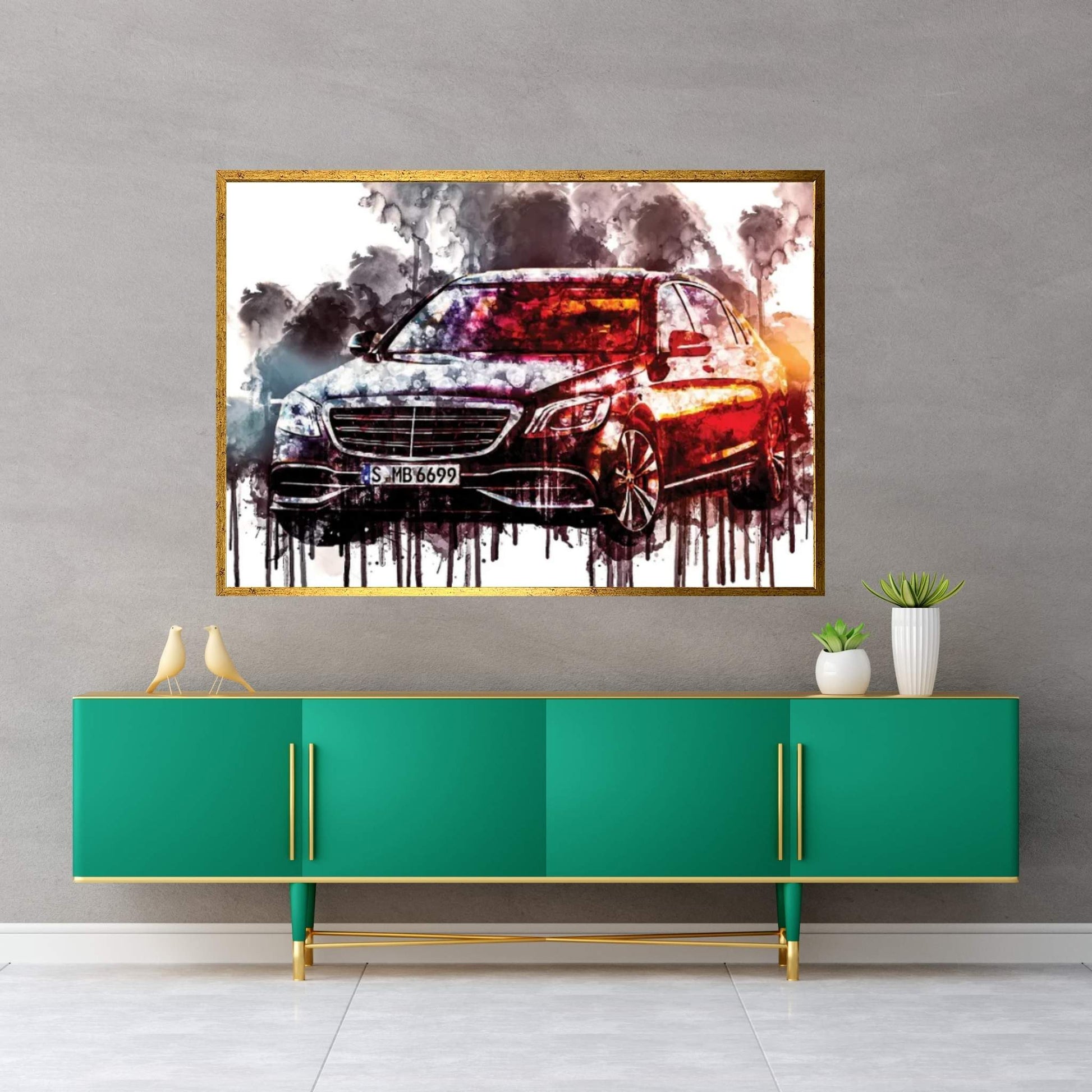Car 2017 Mercedes Maybach S650 Canvas Wall Art - Y Canvas