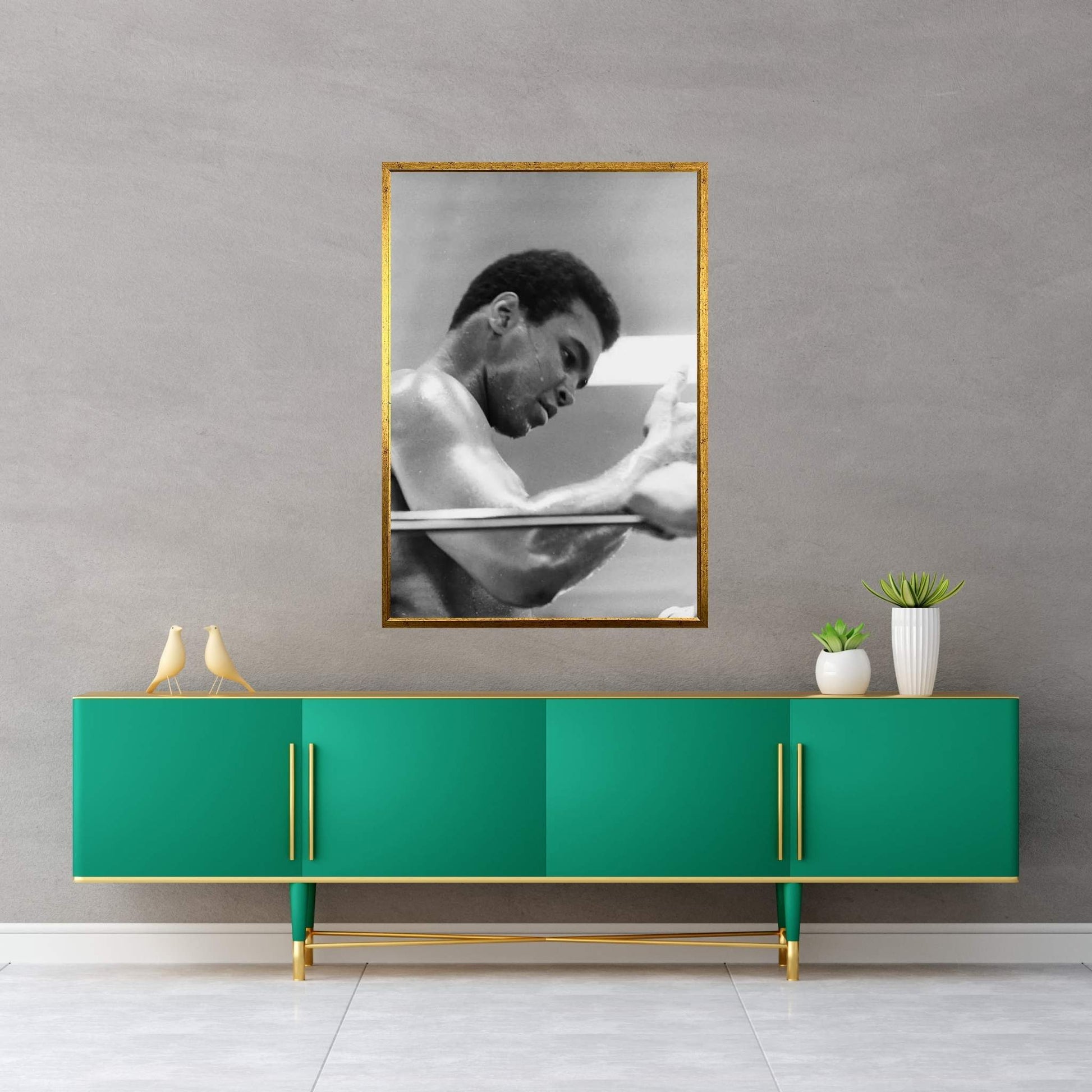 Side View Of Muhammad Ali In The Corner II Canvas Wall Art - Y Canvas