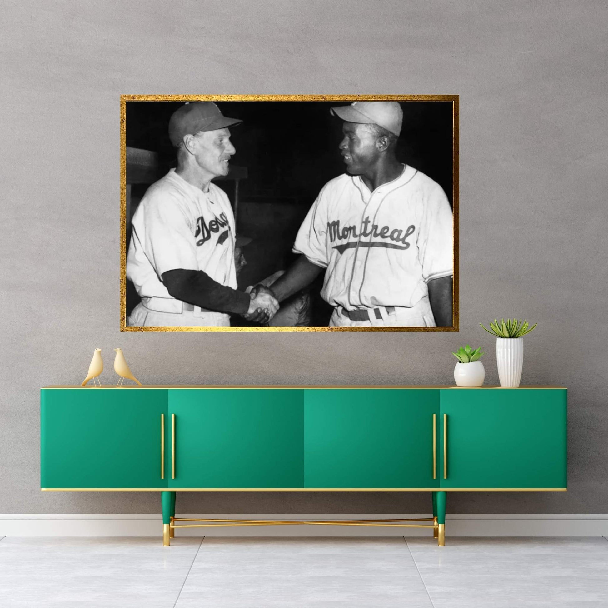 Jackie Robinson (1919-1972) Canvas Wall Art - Y Canvas