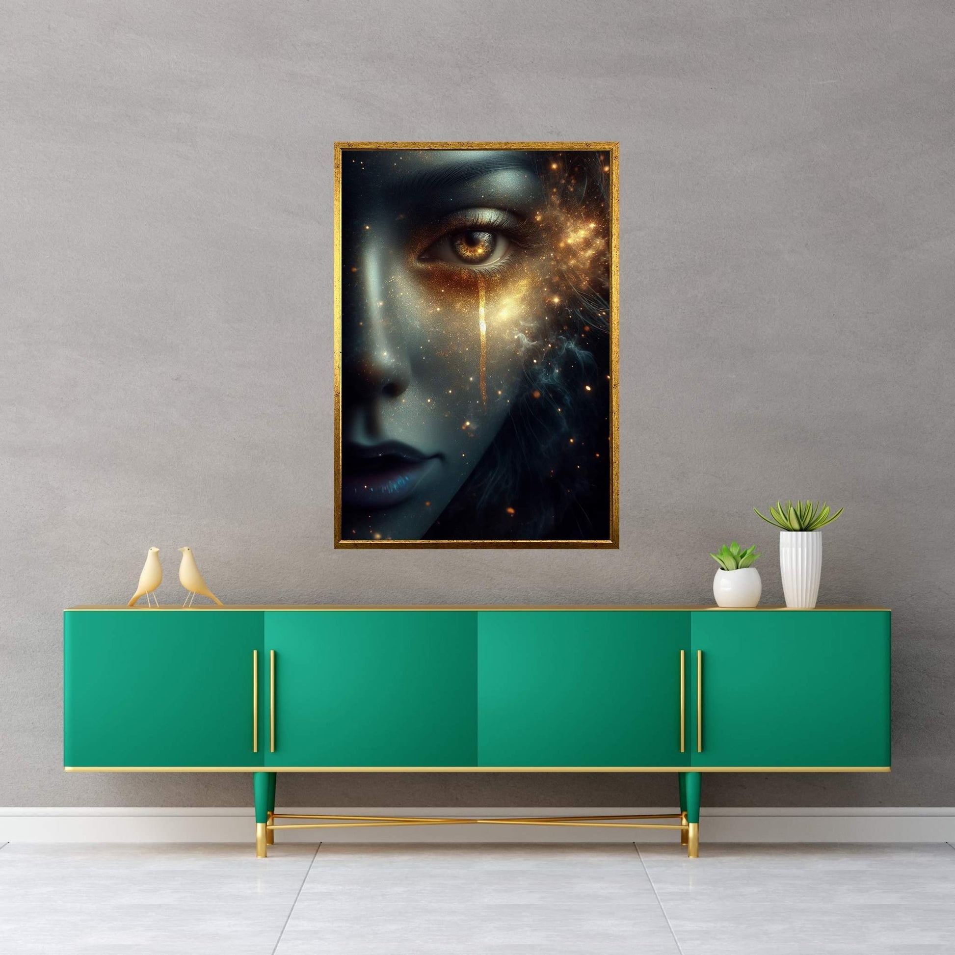 The Golden Tears Gustav Klimt Modern Abstract Reproduction Canvas Wall Art - Y Canvas