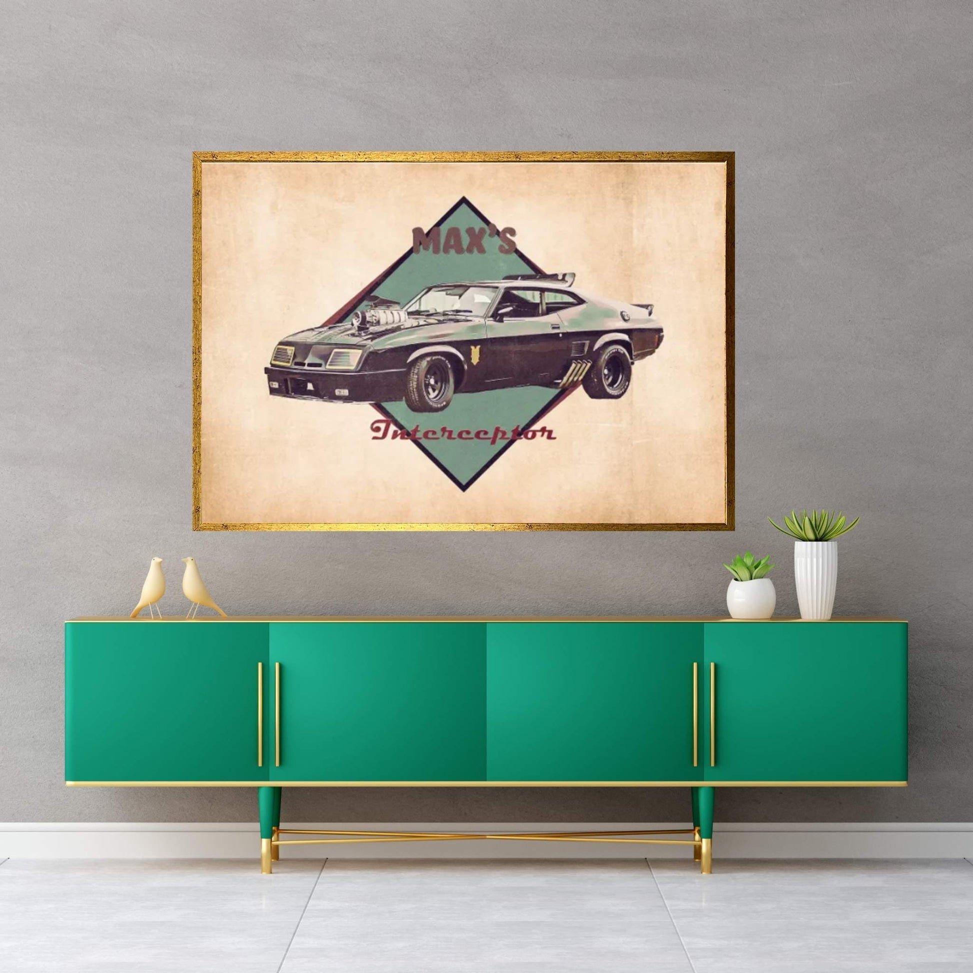 Max's Interceptor Canvas Wall Art - Y Canvas