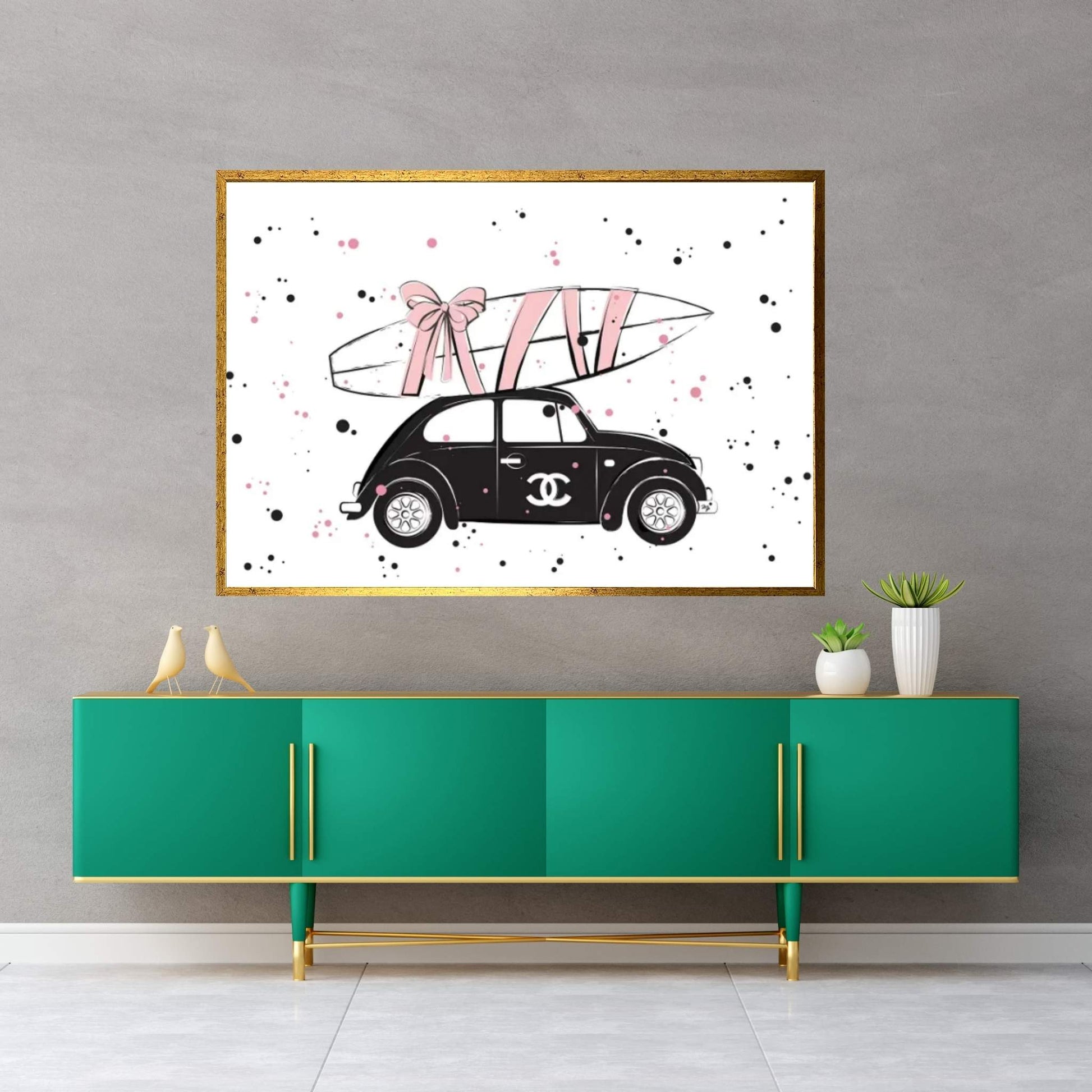 Chanel Car Canvas Wall Art - Y Canvas