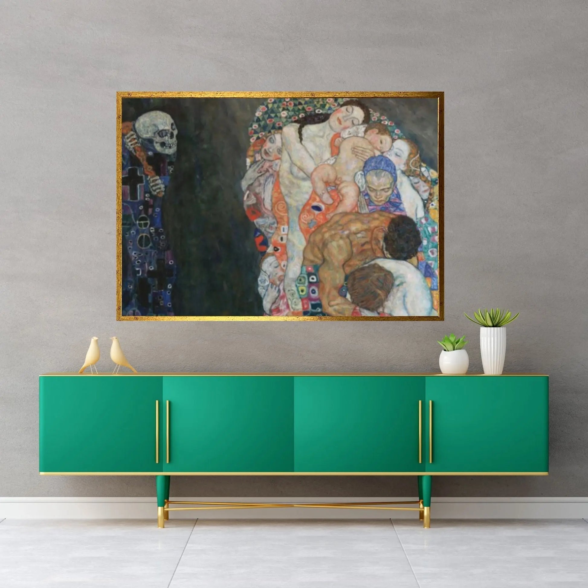 Gustav Klimt, Death And Life, Modern Abstract Art, Home Decor, Klimt Print Death And Life - Y Canvas