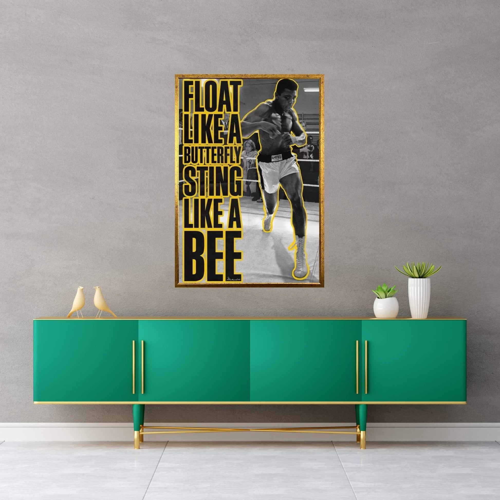 Float like a butterfly Sting like a Bee Canvas Wall Art - Y Canvas