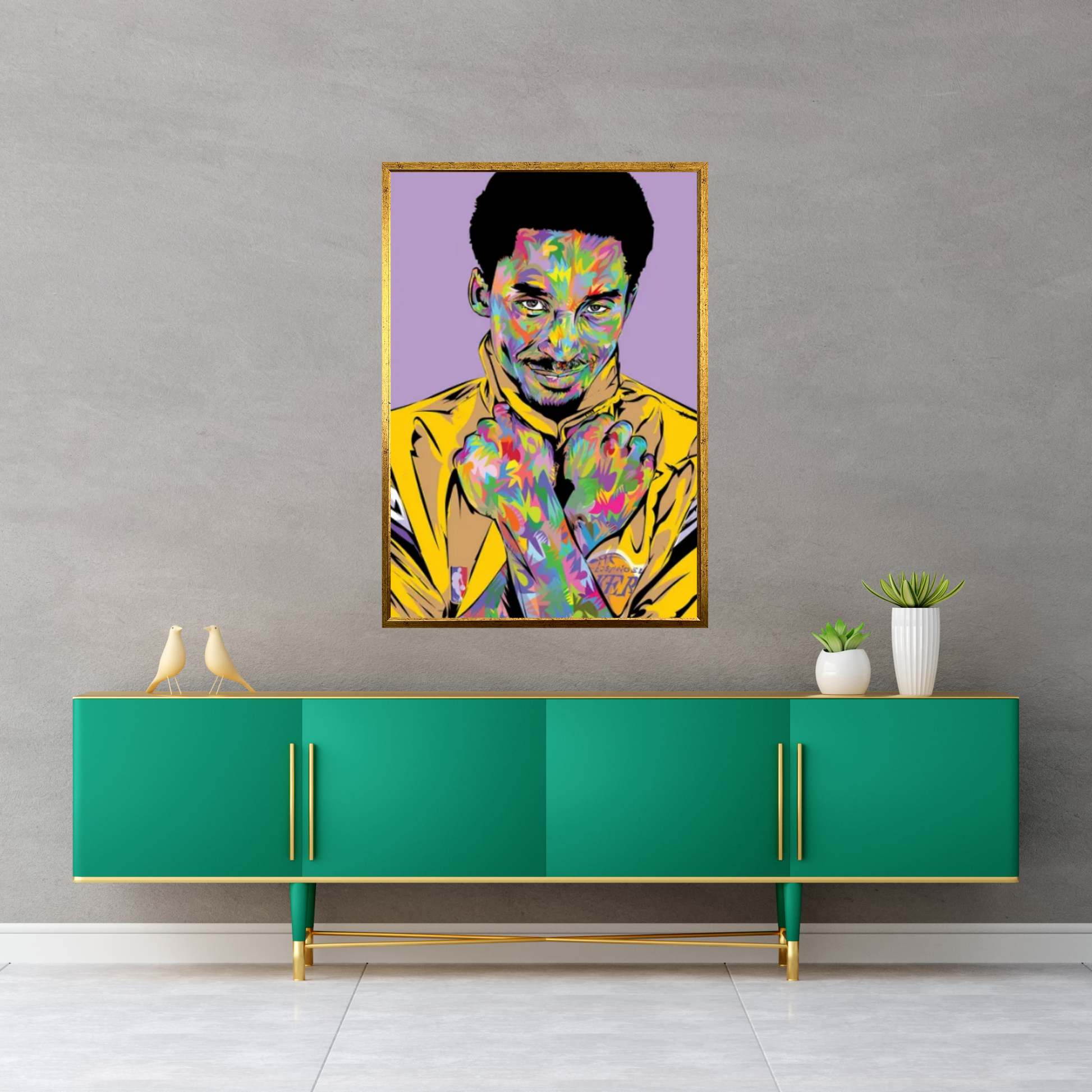 RIP Kobe Purple Canvas Wall Art - Y Canvas