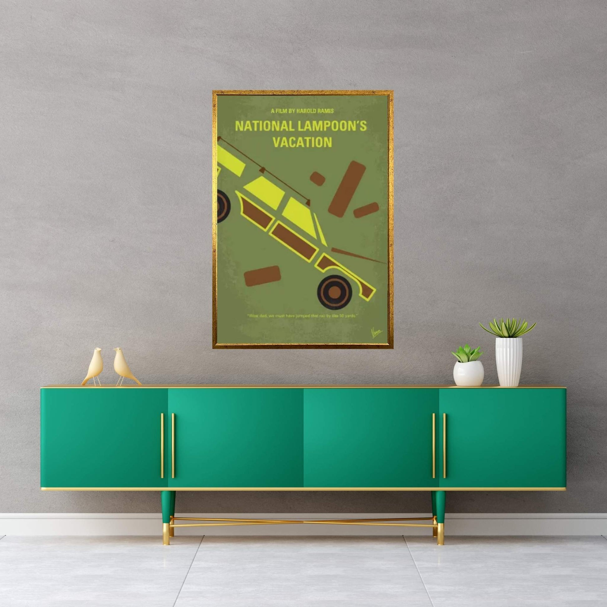 National Lampoon's Vacation Minimal Movie Poster Canvas Wall Art - Y Canvas