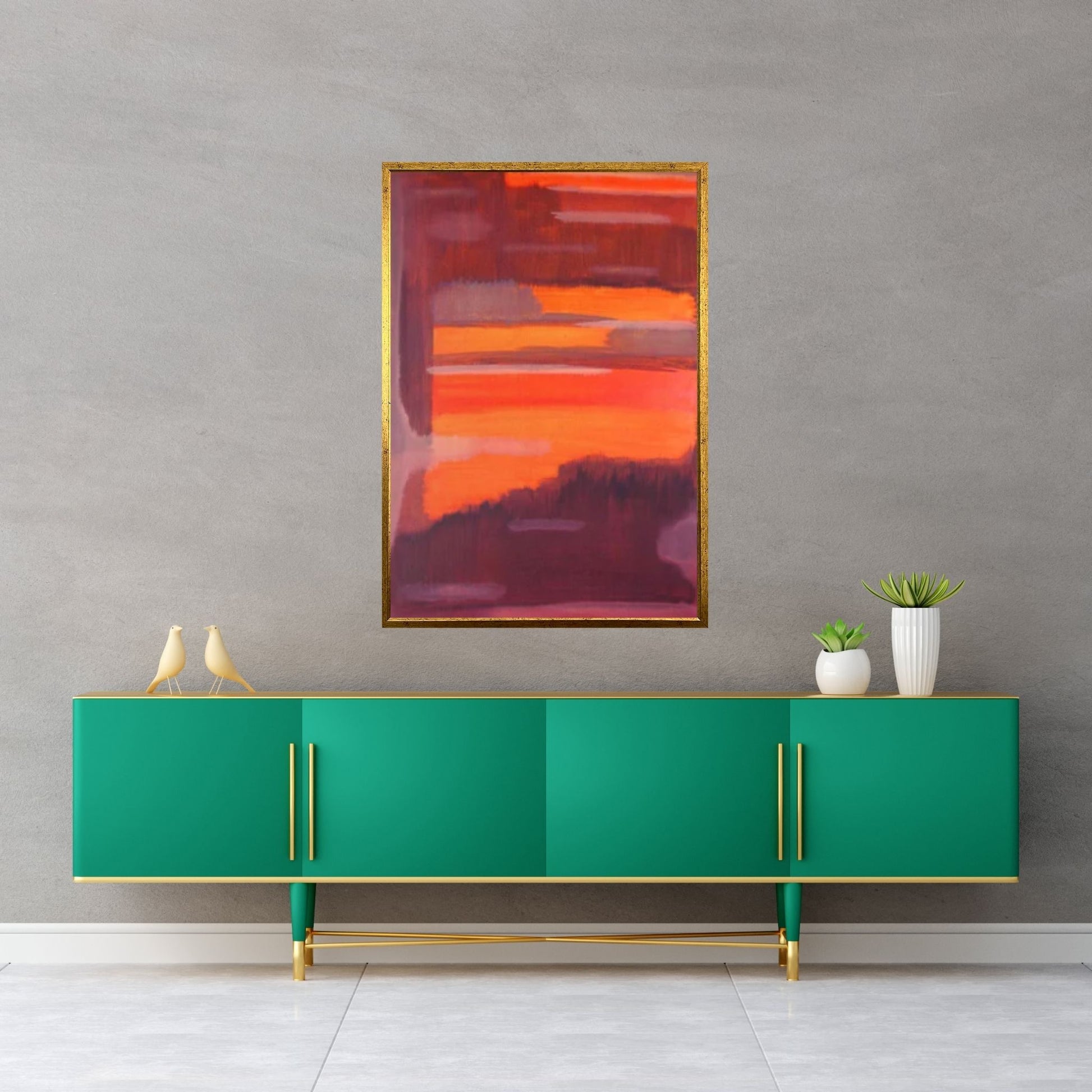 Mark Rothko Frame Canvas/Poster Art Red Reproduction, Rothko Reproduction, Modern Art Expressionism Painting - Y Canvas