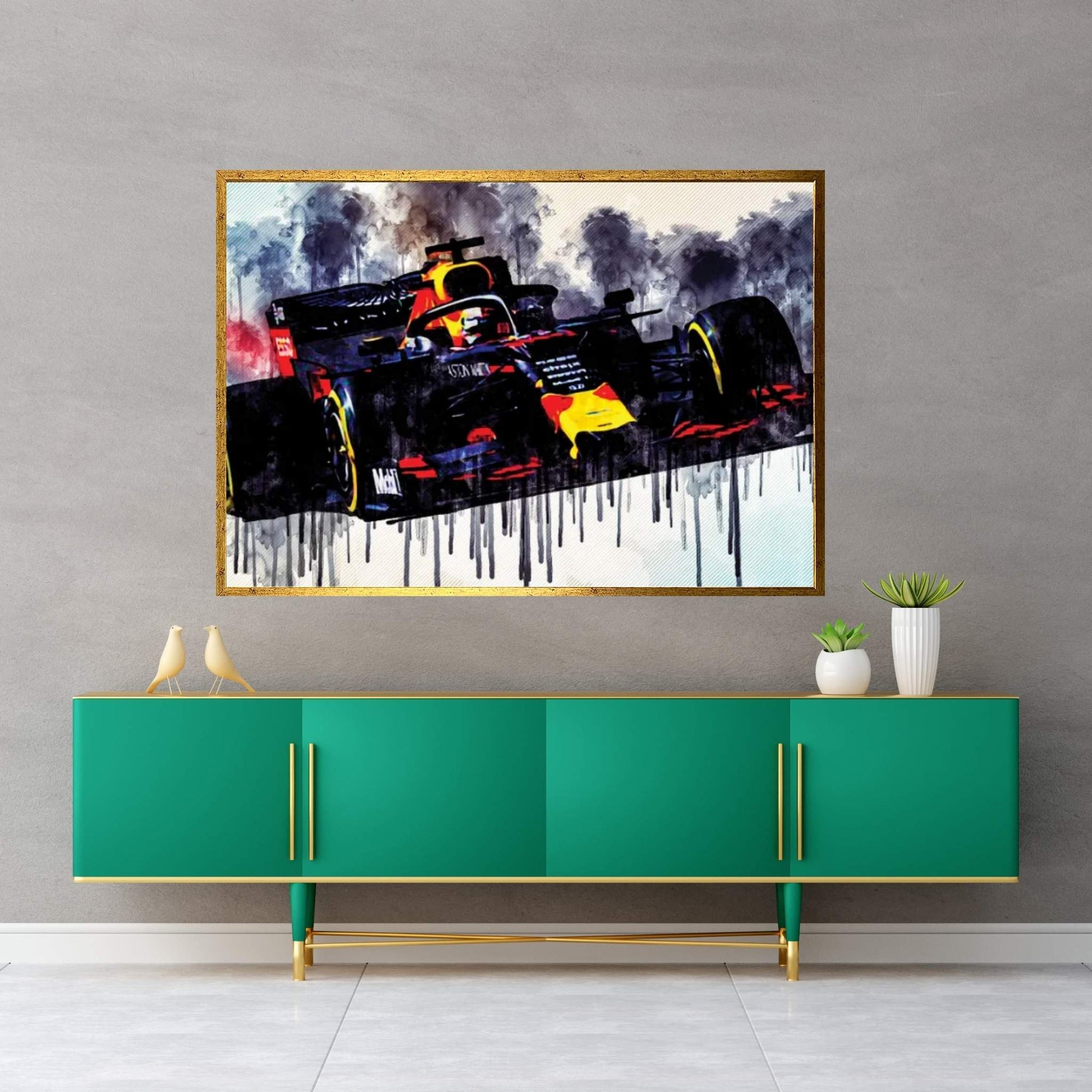 Max Verstappen 2019 Red Bull Rb15 Raceway Formula 1 F1 2019 New Rb15 Cars Red Bull Racing Canvas Wall Art - Y Canvas