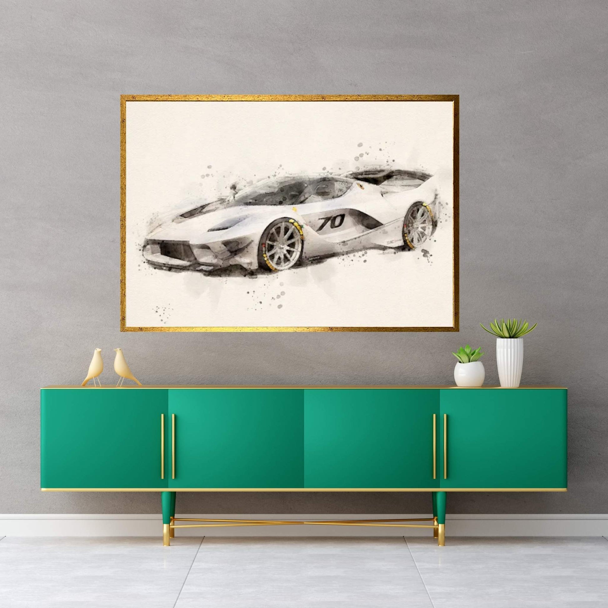 Ferrari FXX Evo Canvas Wall Art - Y Canvas