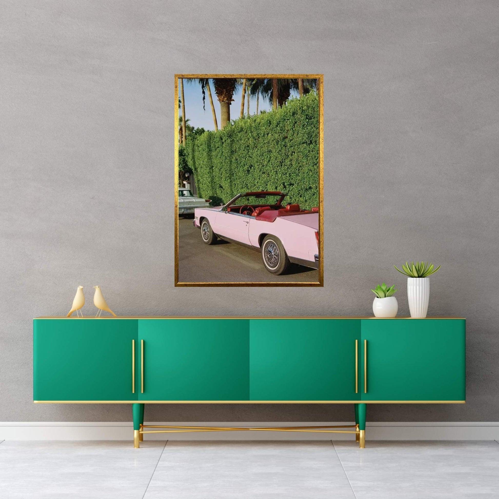 Pink Cadillac IV On Film Canvas Wall Art - Y Canvas