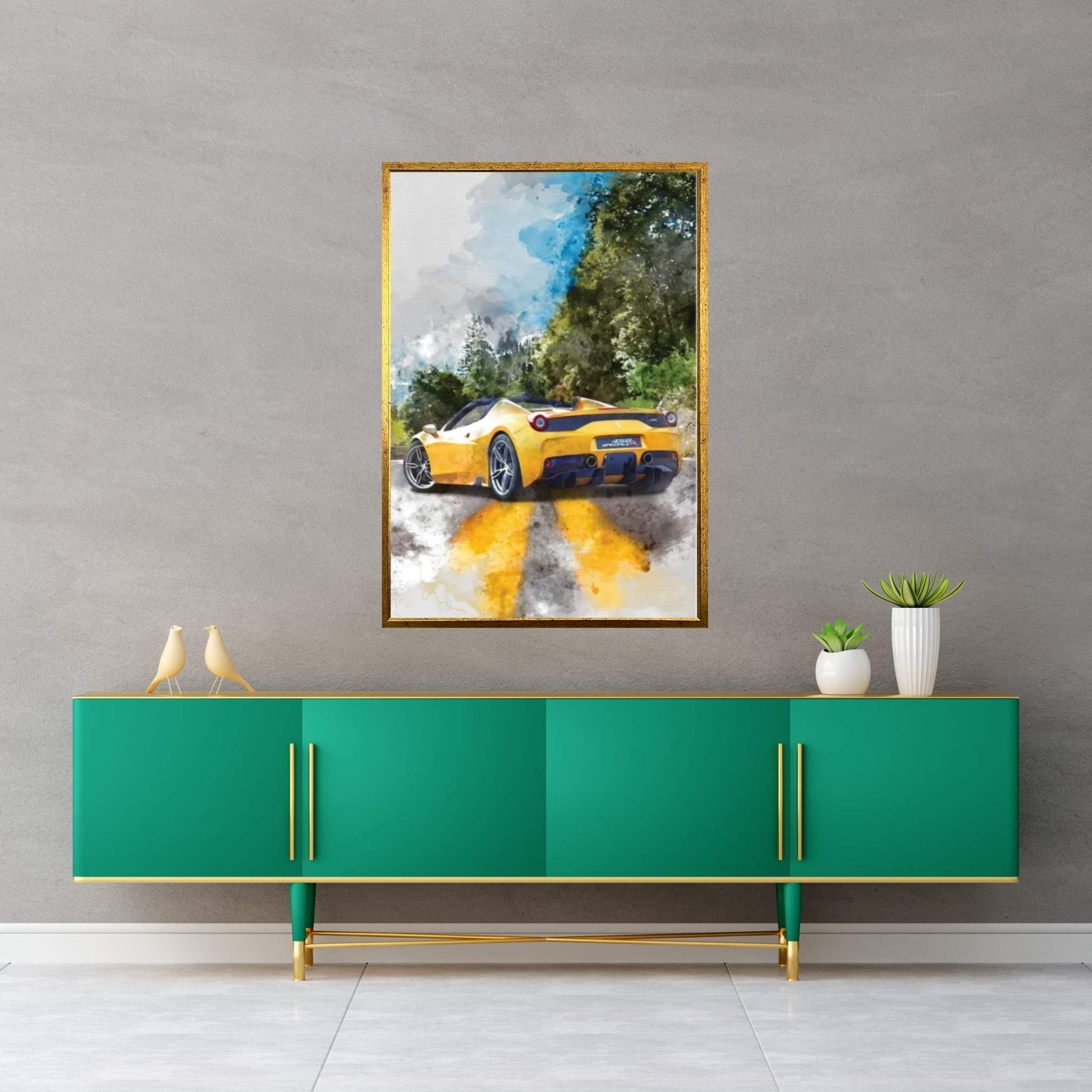 Ferrari 458 Speciale Apert Canvas Wall Art - Y Canvas