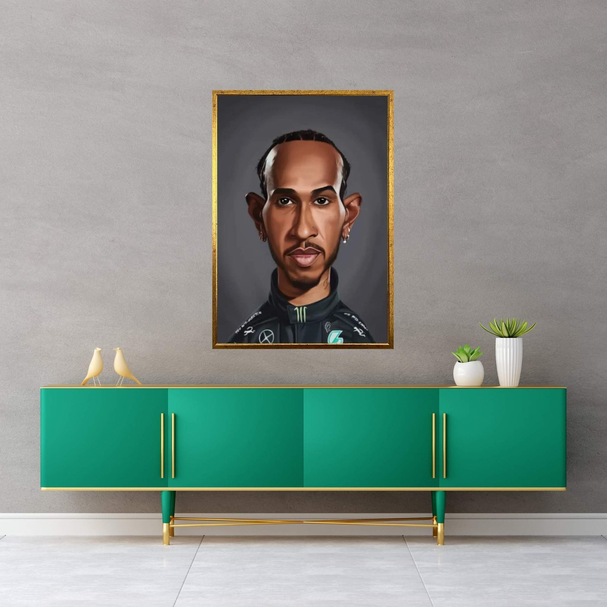 Lewis Hamilton Canvas Wall Art - Y Canvas