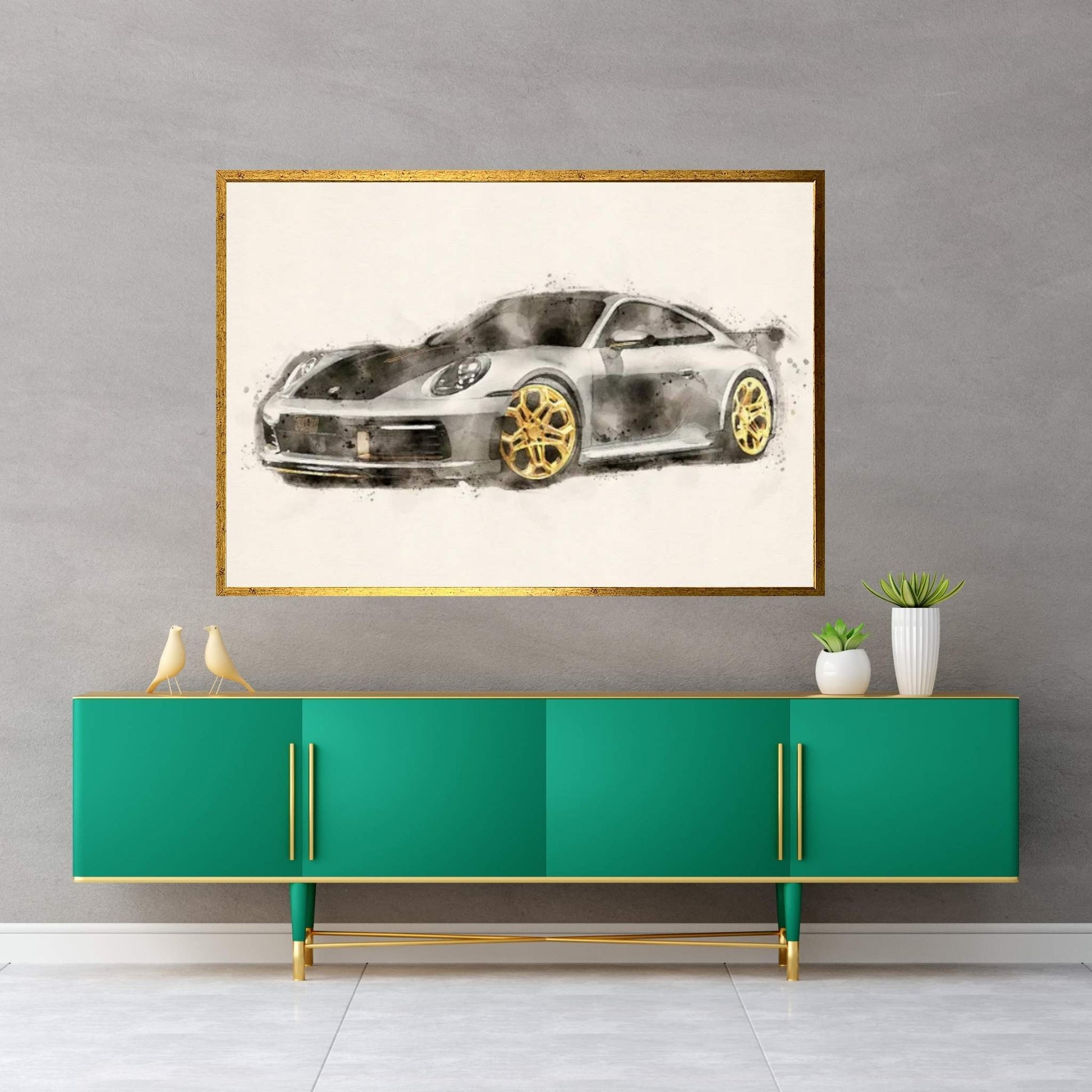 Porsche 911 V II Canvas Wall Art - Y Canvas