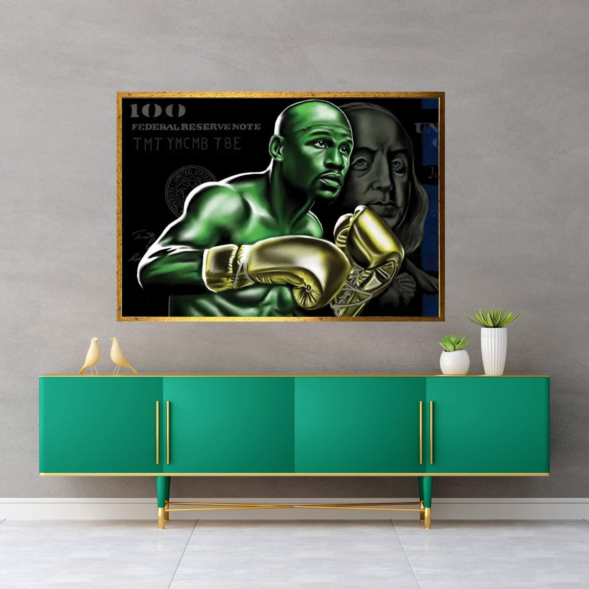 Floyd Mayweather-Money Canvas Wall Art - Y Canvas
