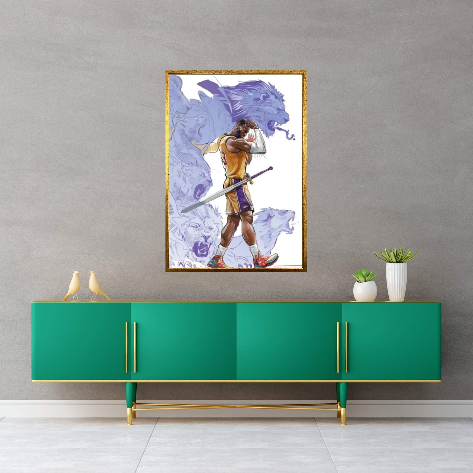 Lord Of Lions Canvas Wall Art - Y Canvas