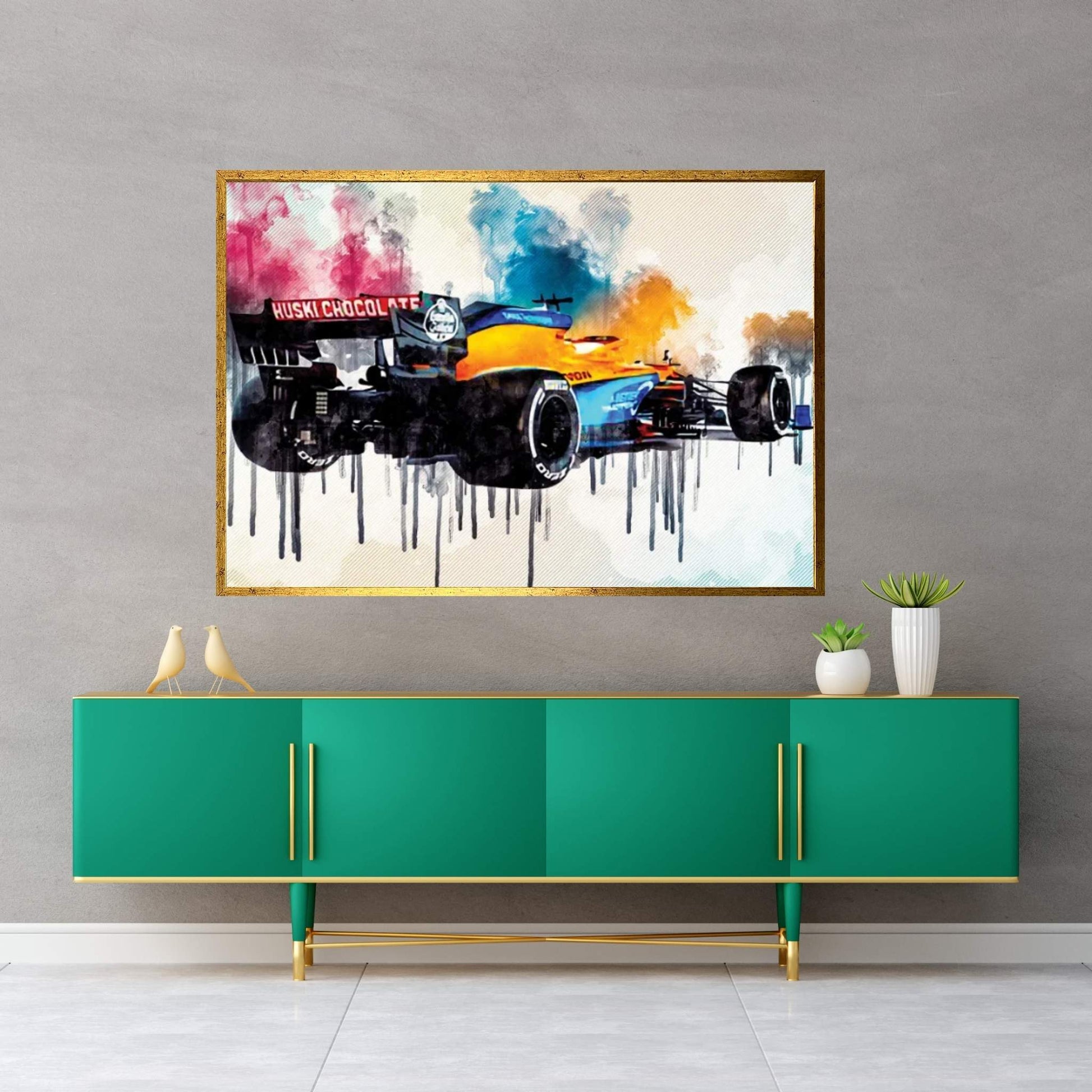 Mclaren Mcl35 Back View 2020 F1 Cars Studio Lando Norris Formula 1 Mclaren F1 Canvas Wall Art - Y Canvas