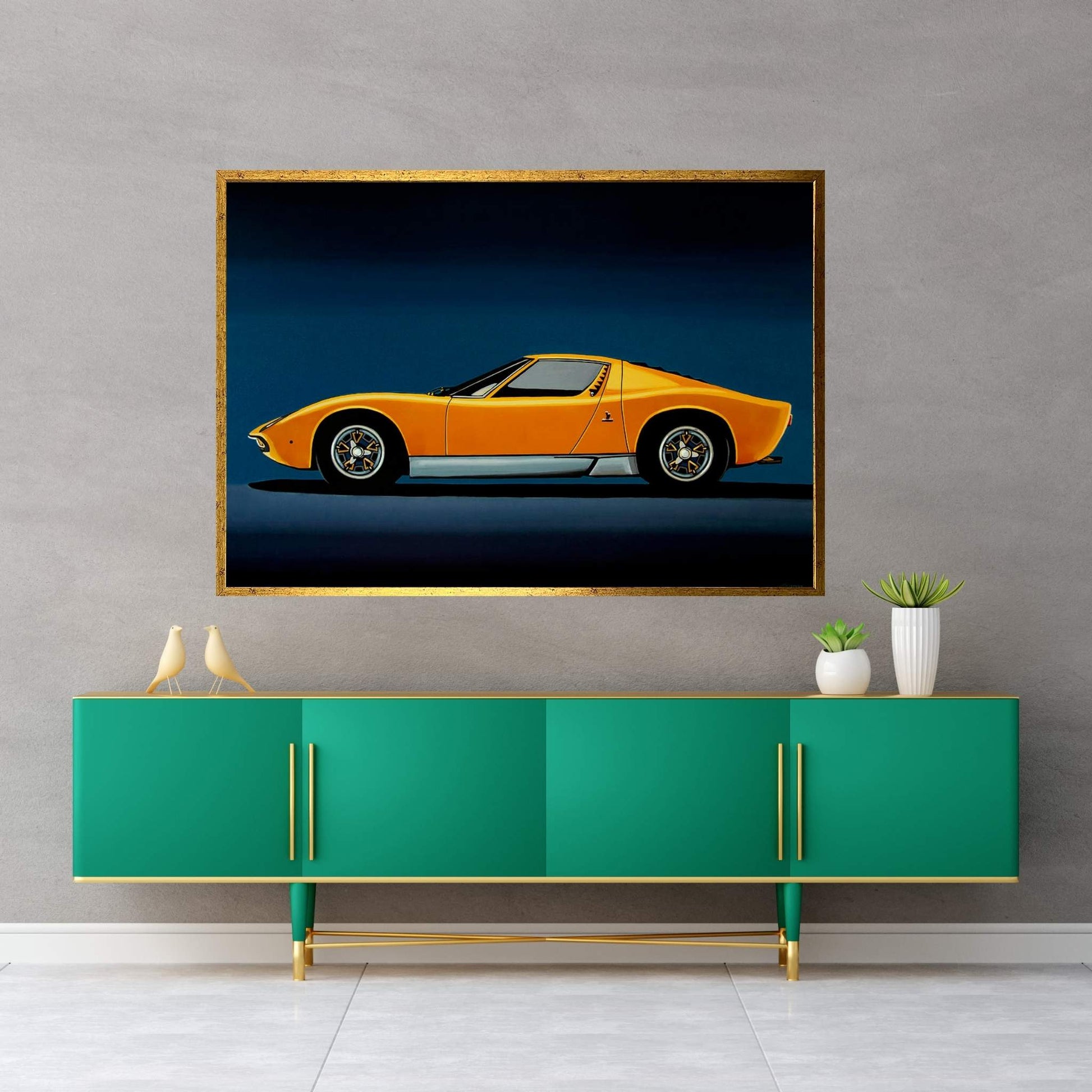 Lamborghini Miura 1966 Canvas Wall Art - Y Canvas