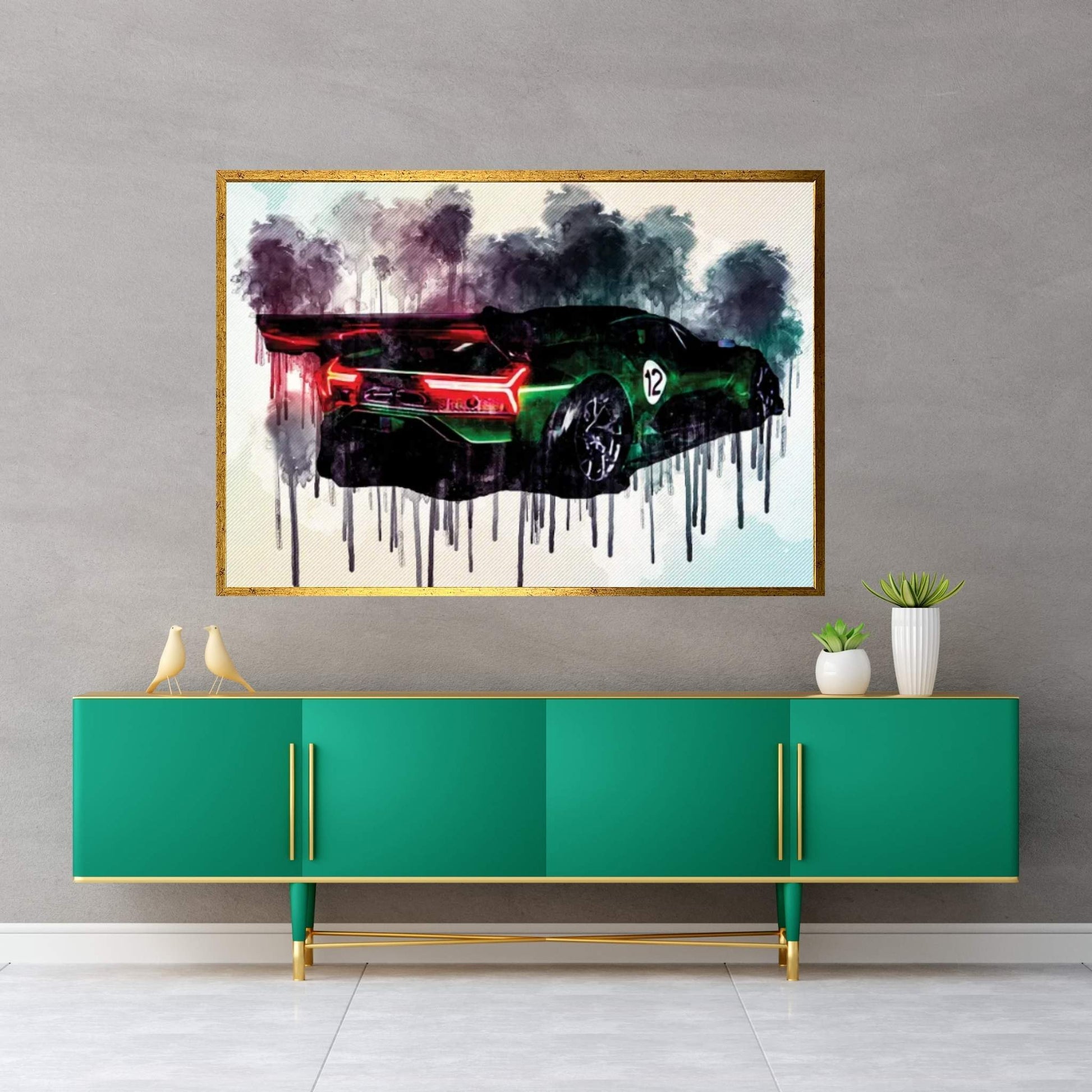 Brabham Bt62 2019 Hypercar Rear View Exterior Canvas Wall Art - Y Canvas