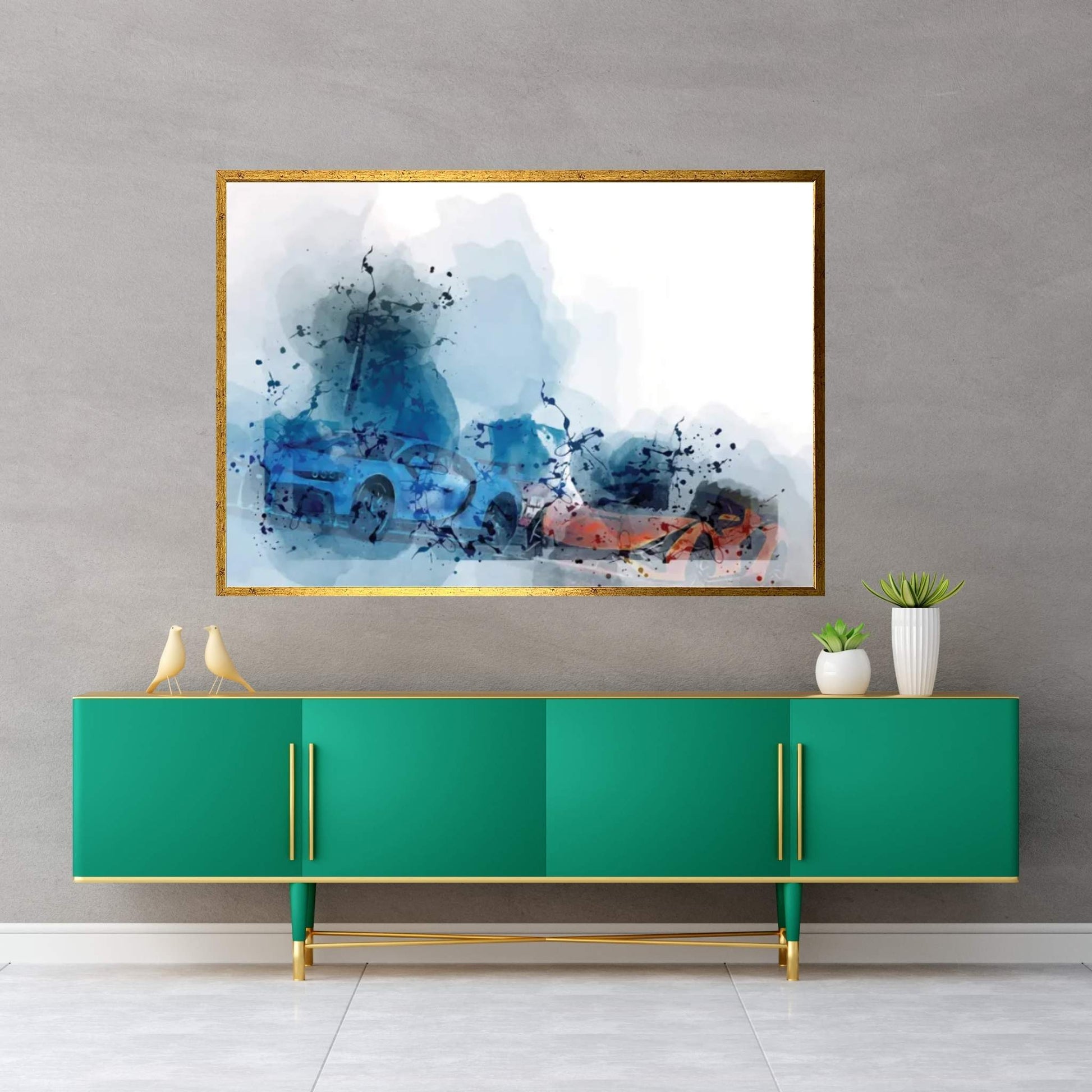 Lamborghini Sian Bugatti Chiron Hypercars Racing Cars Canvas Wall Art - Y Canvas
