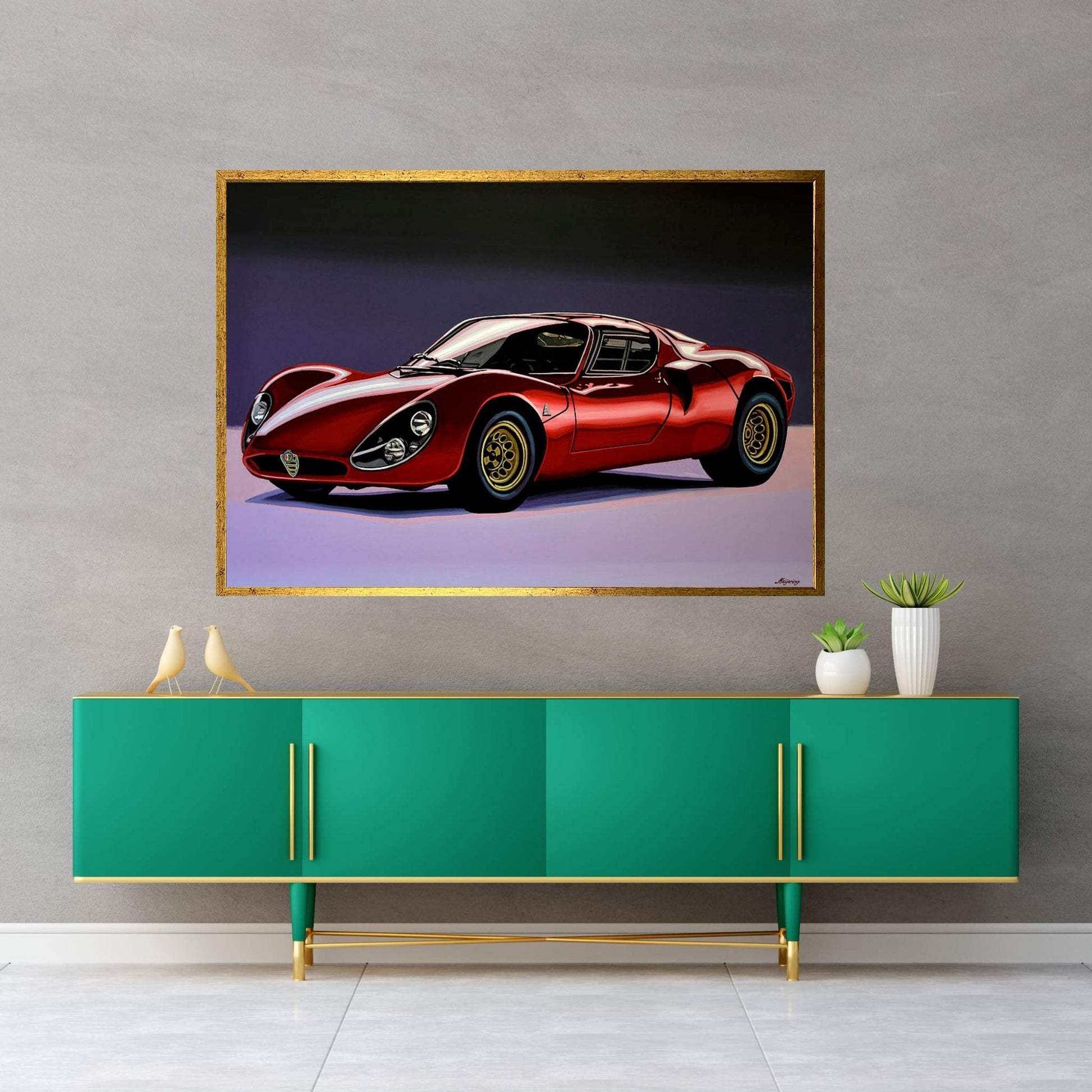 Alfa Romeo 33 Stradale 1967 Canvas Wall Art - Y Canvas