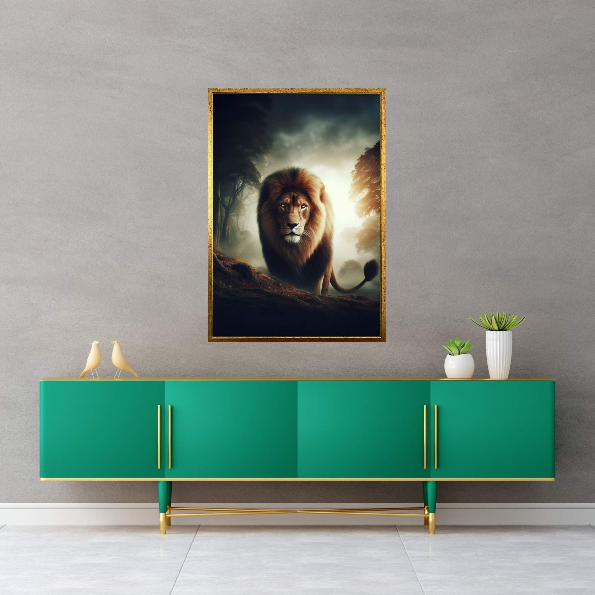 Lion Animal Canvas Wall Art Home Decor - Y Canvas