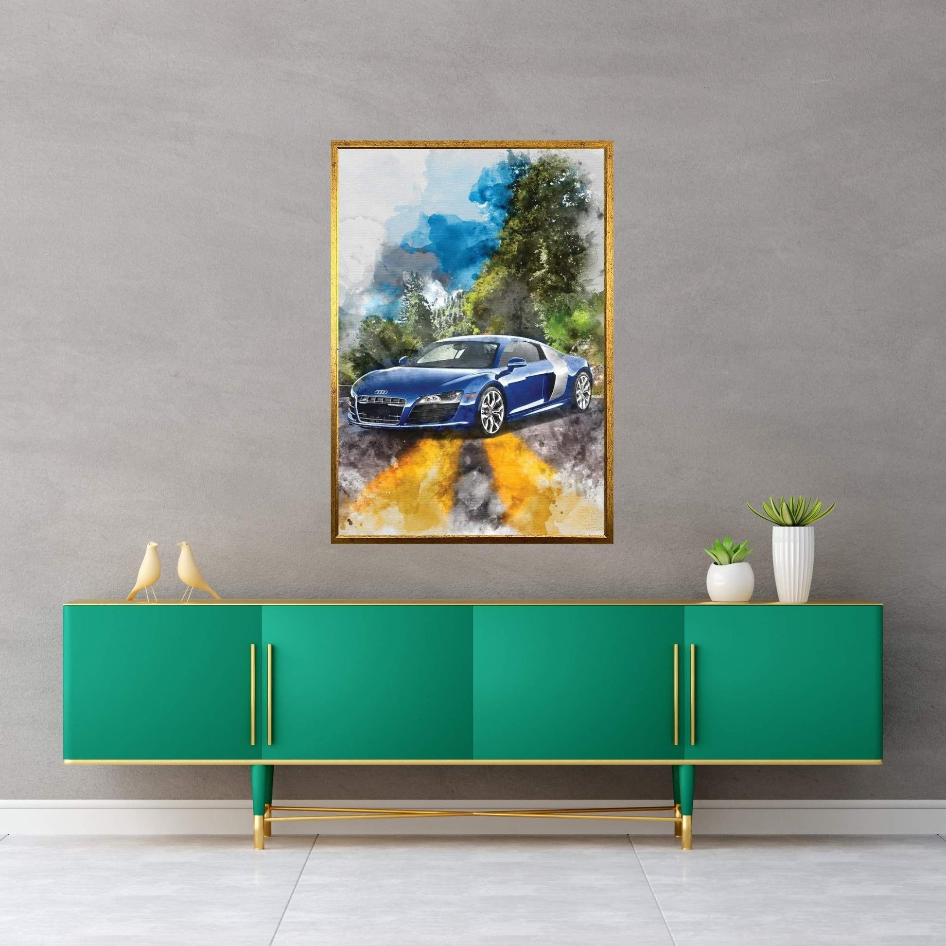 Audi R8 Canvas Wall Art - Y Canvas