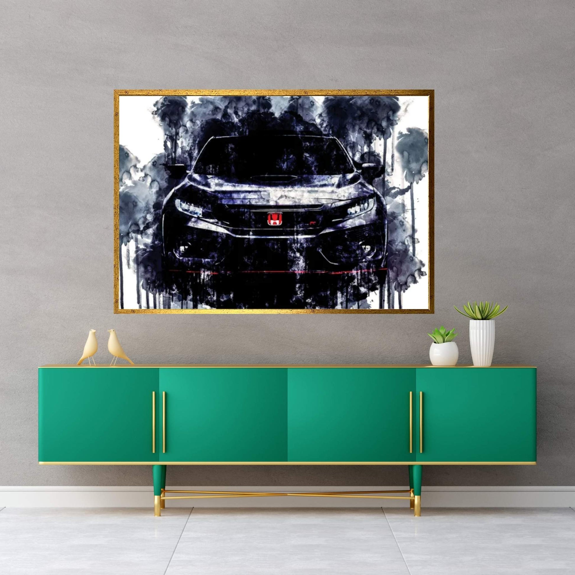 2017 Honda Civic Type R Canvas Wall Art - Y Canvas