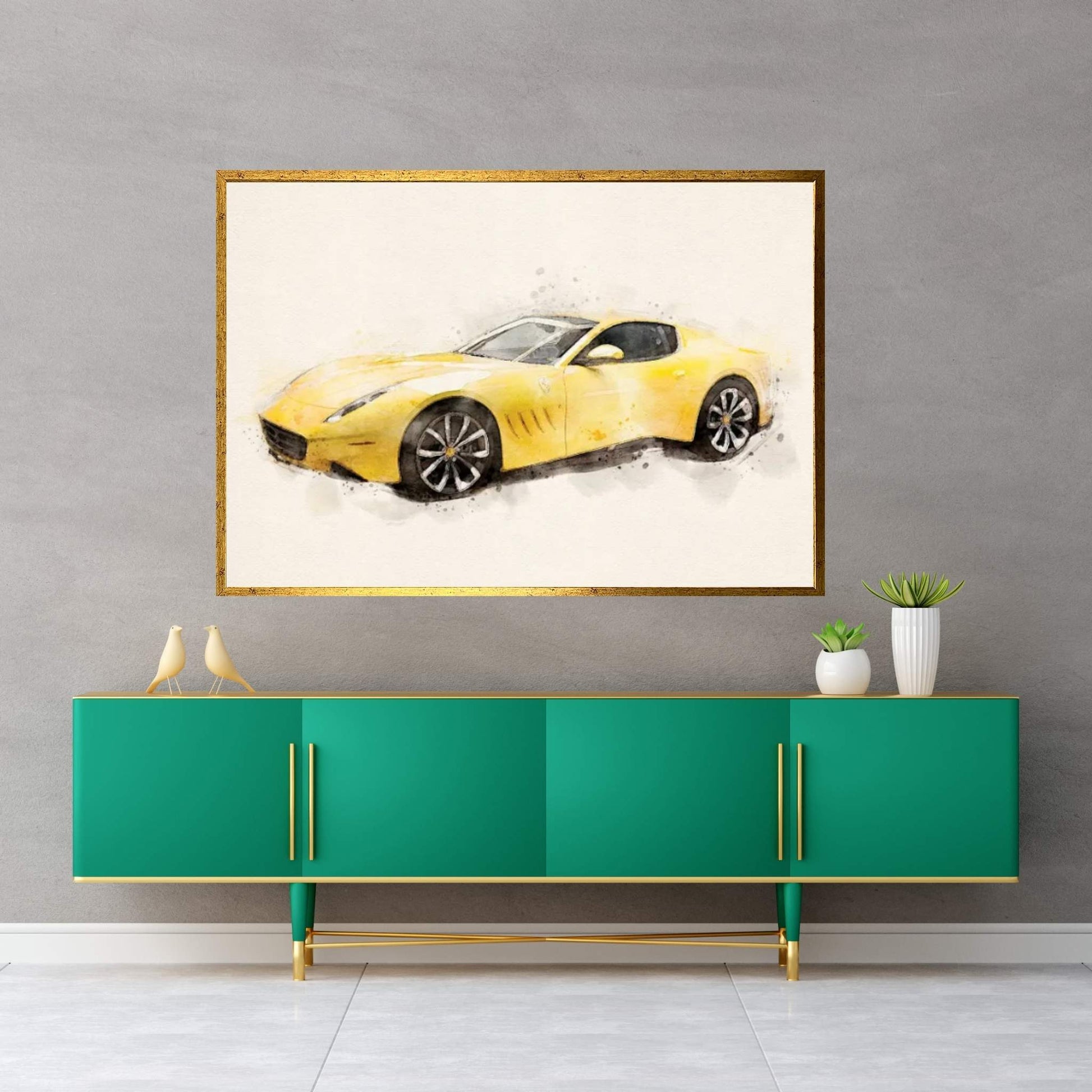 Ferrari Evo Silver Canvas Wall Art - Y Canvas