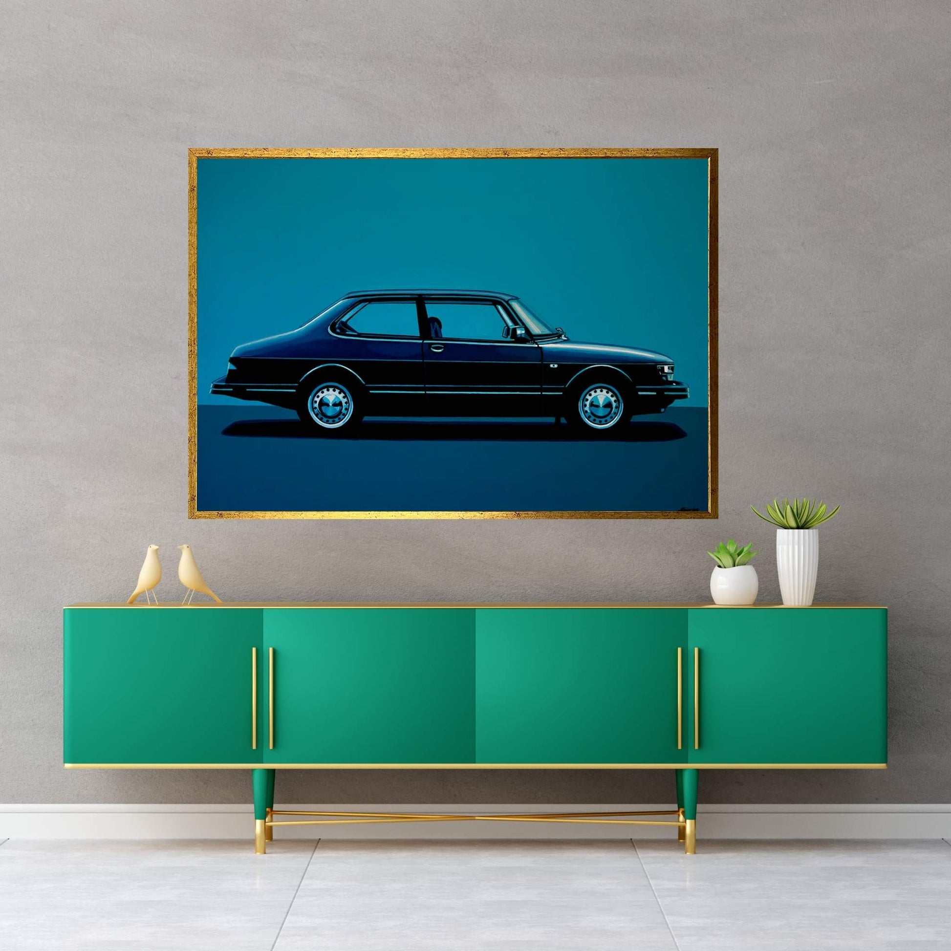 Saab 90 1985 Canvas Wall Art - Y Canvas