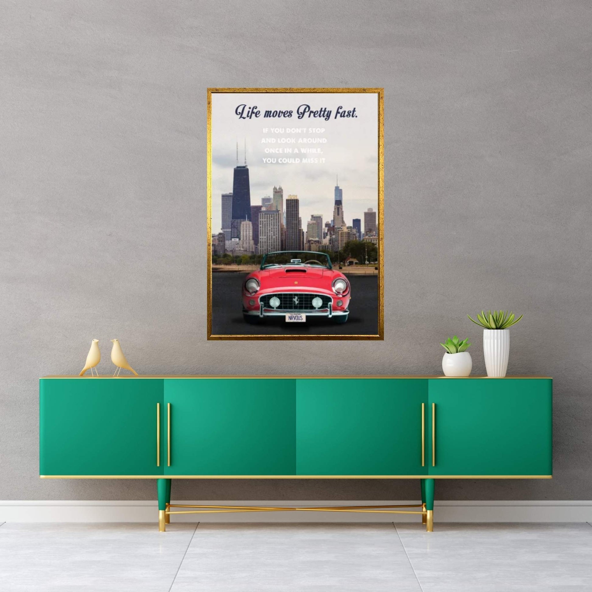 Ferris Bueller's Day Off Travel Movie Art Canvas Wall Art - Y Canvas