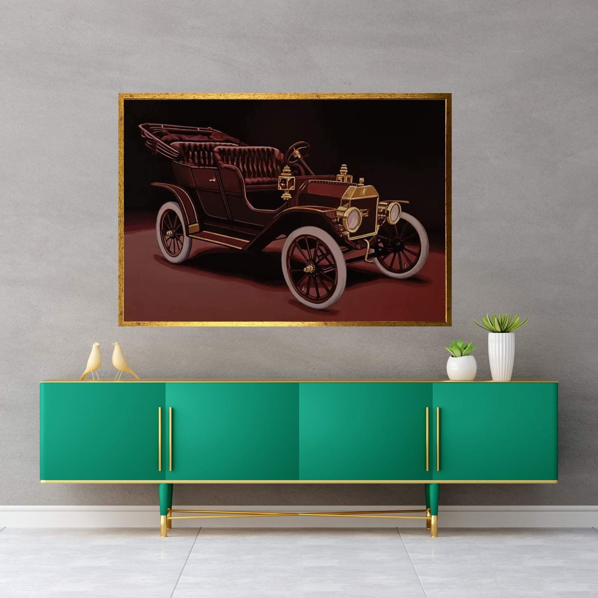 Ford Model T Touring 1908 Canvas Wall Art - Y Canvas