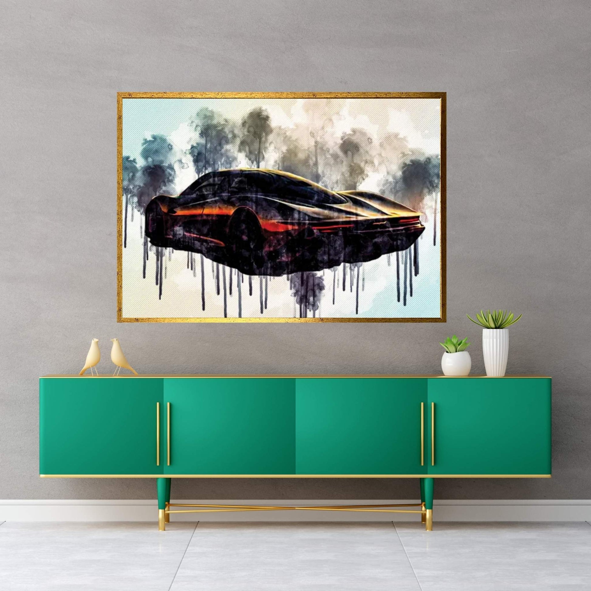 2020 Mclaren Speedtail Exterior Rear View Hypercar Canvas Wall Art - Y Canvas