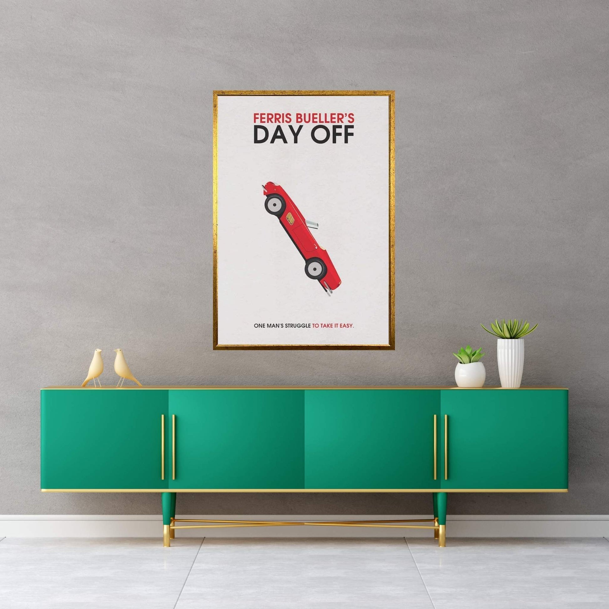 Ferris Bueller's Day Off Alternative Minimalist Poster Canvas Wall Art - Y Canvas