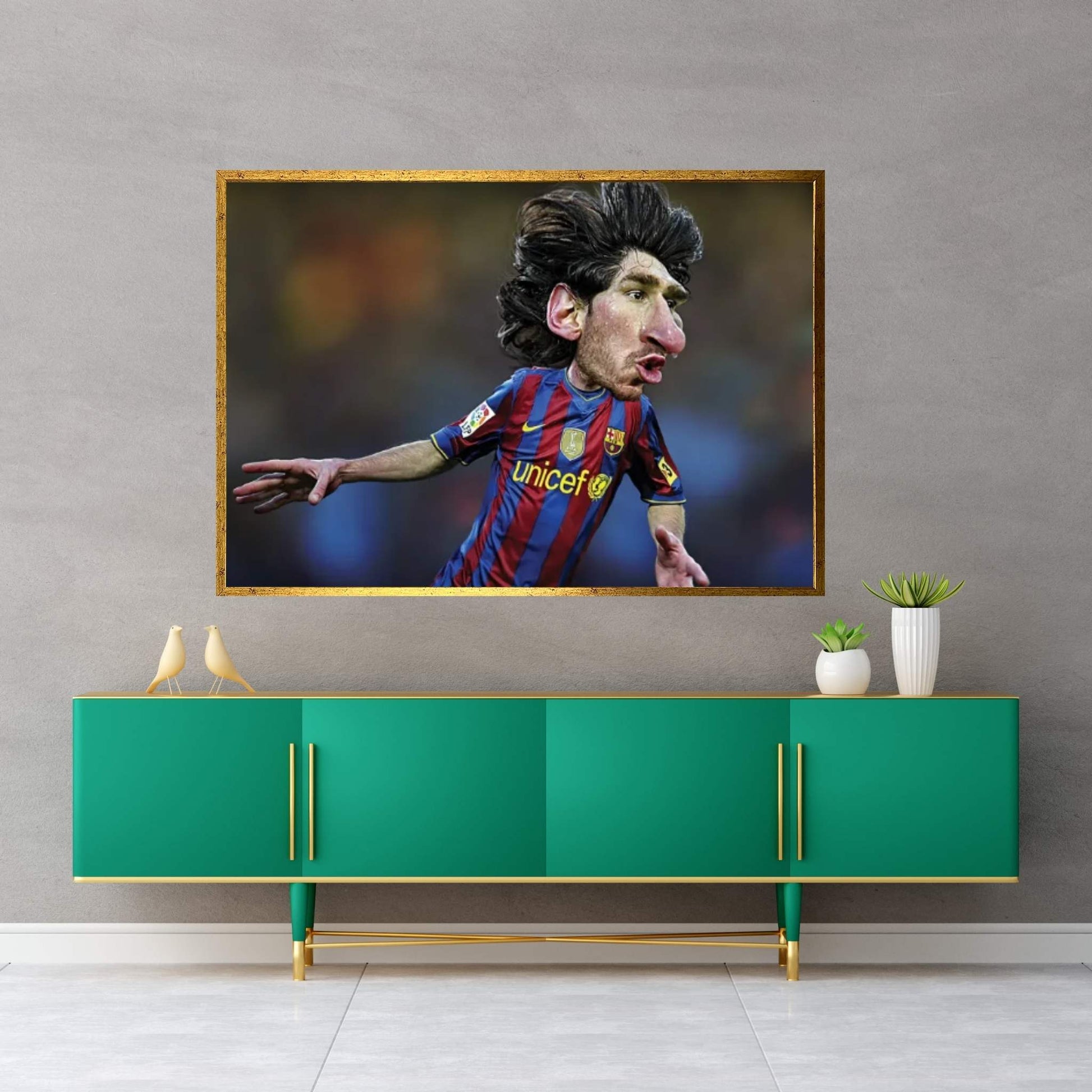 Lionel Messi Canvas Wall Art - Y Canvas