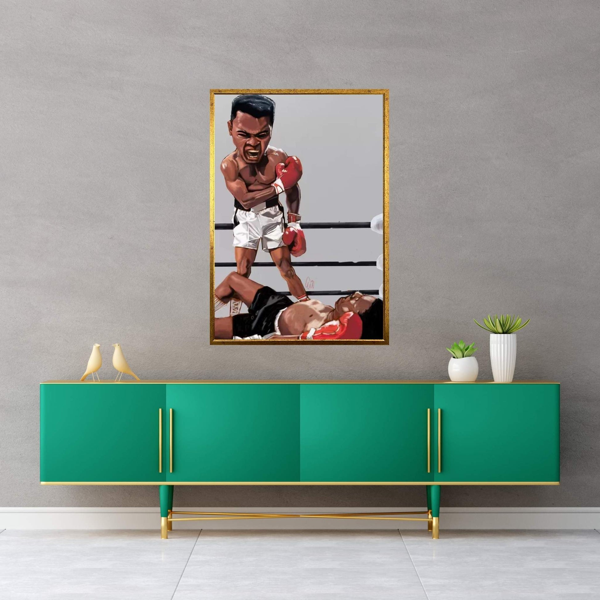 Ali Rumble Canvas Wall Art - Y Canvas
