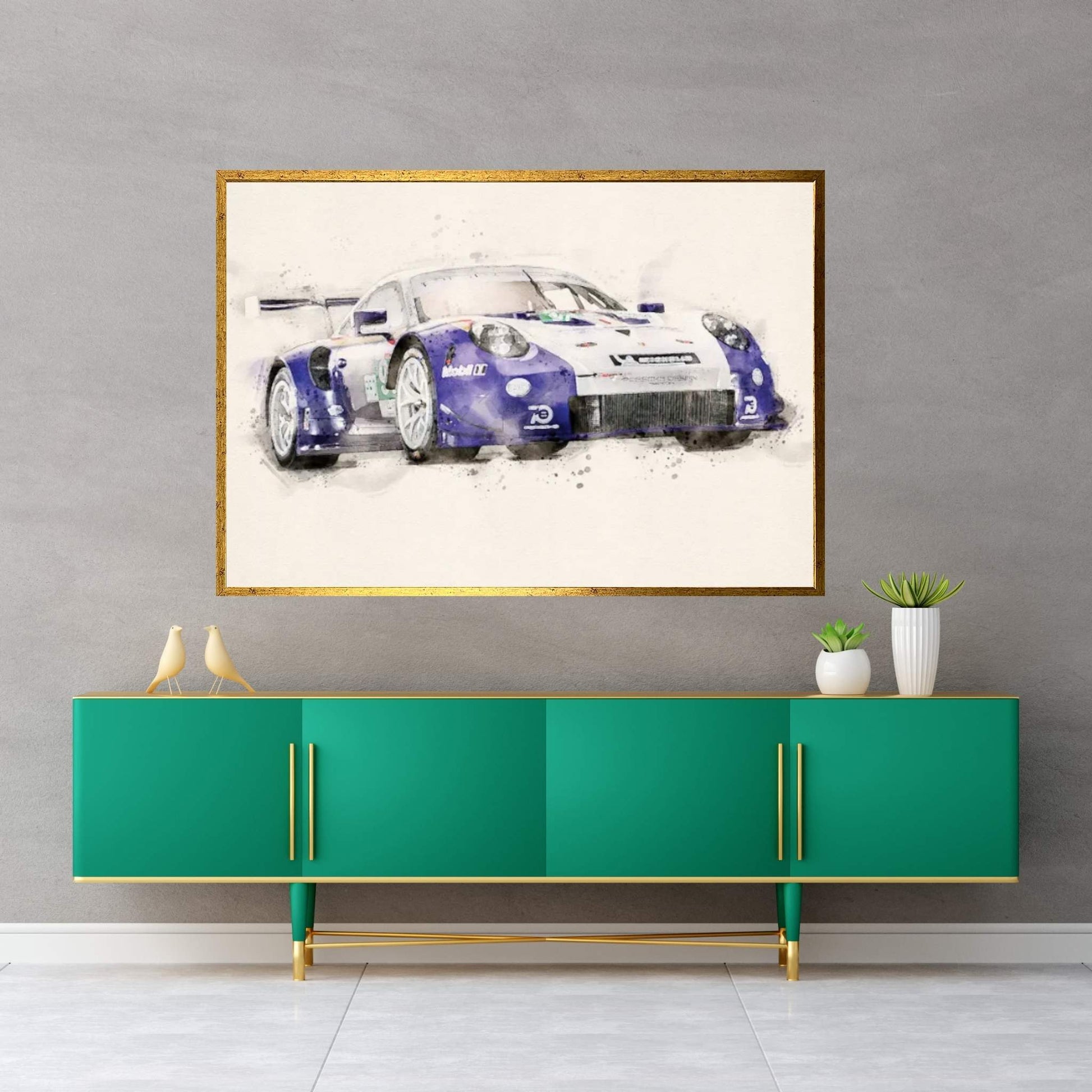 Porsche 911 RSR V II Canvas Wall Art - Y Canvas