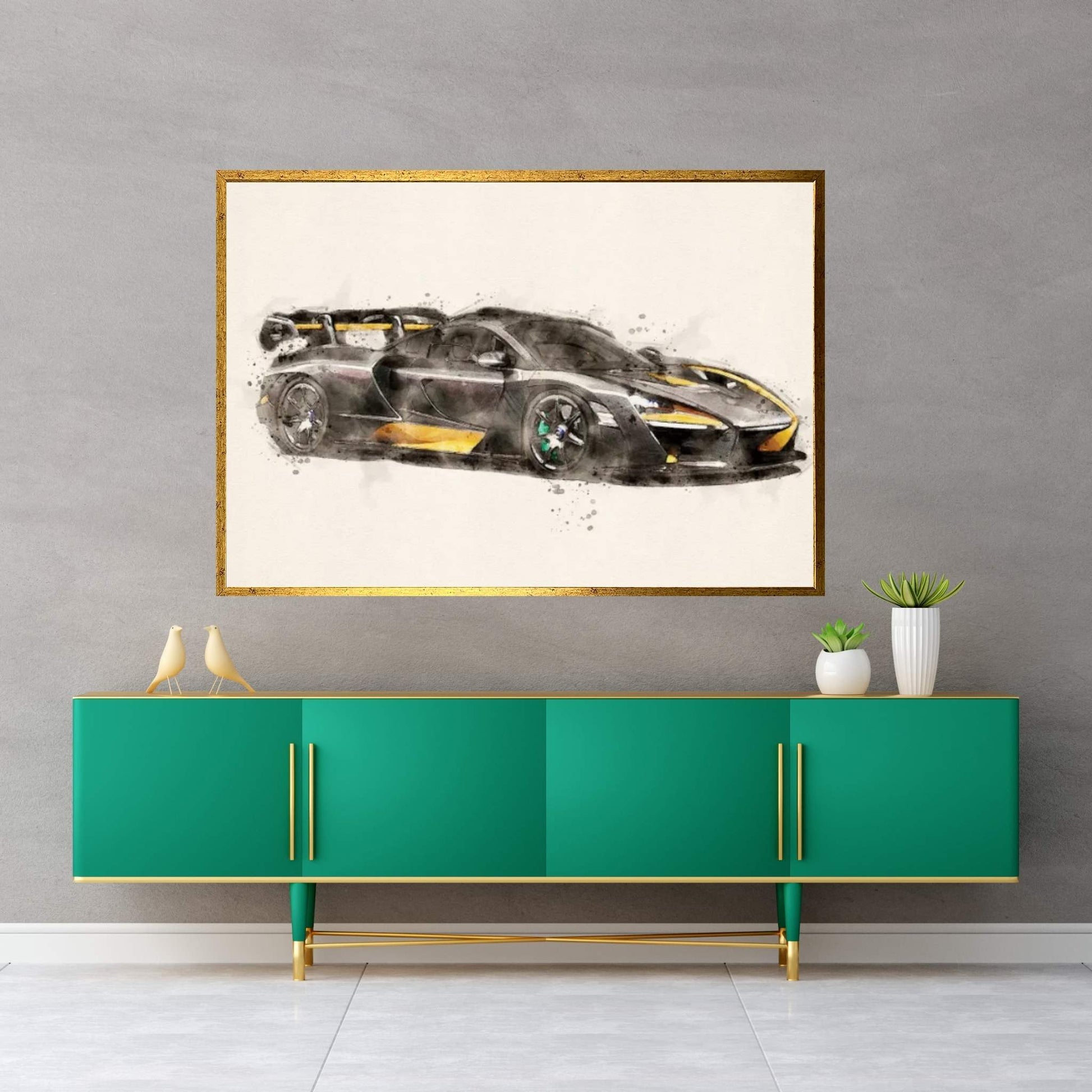 McLaren Senna Carbon Canvas Wall Art - Y Canvas