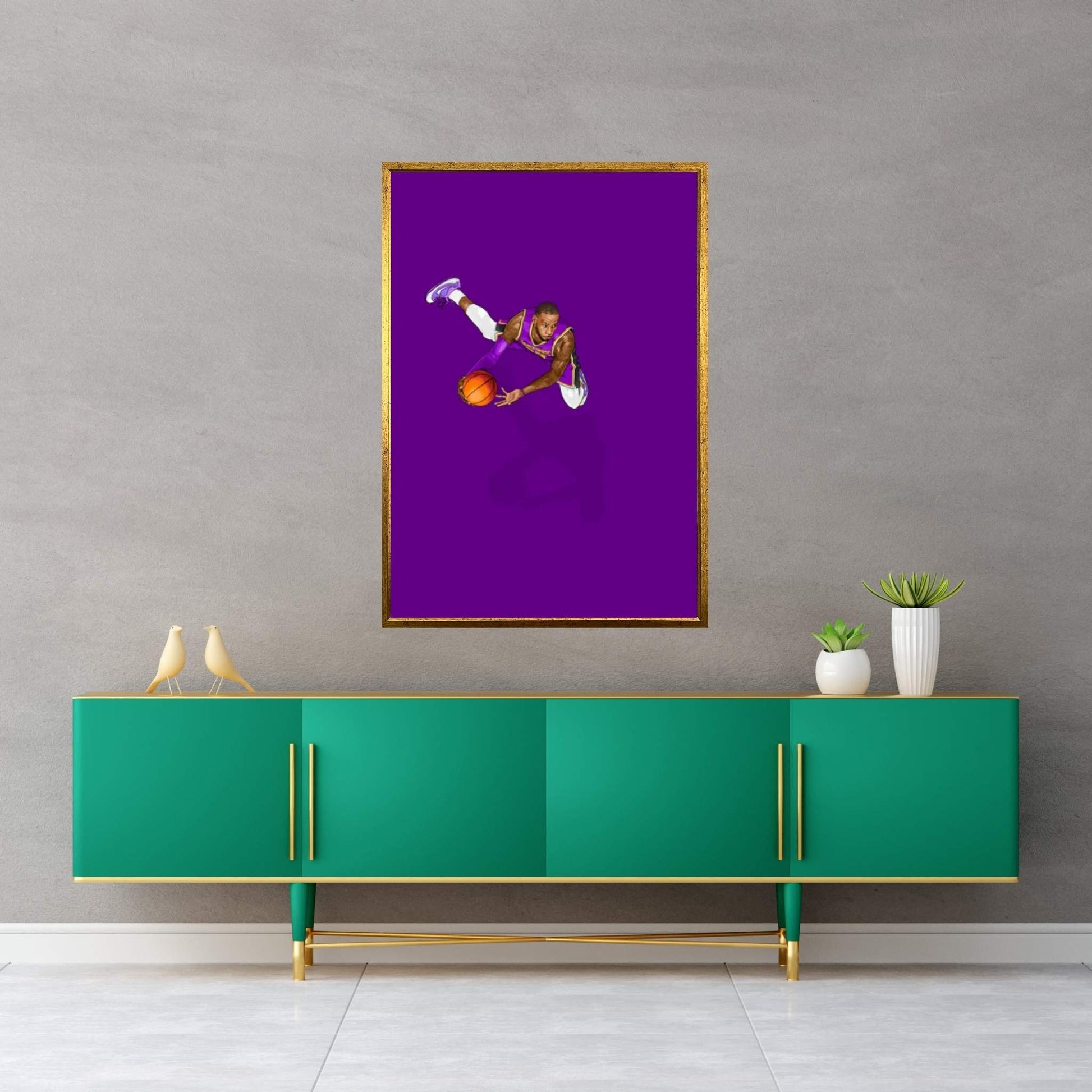 Frequent Fliers Lebron Canvas Wall Art - Y Canvas