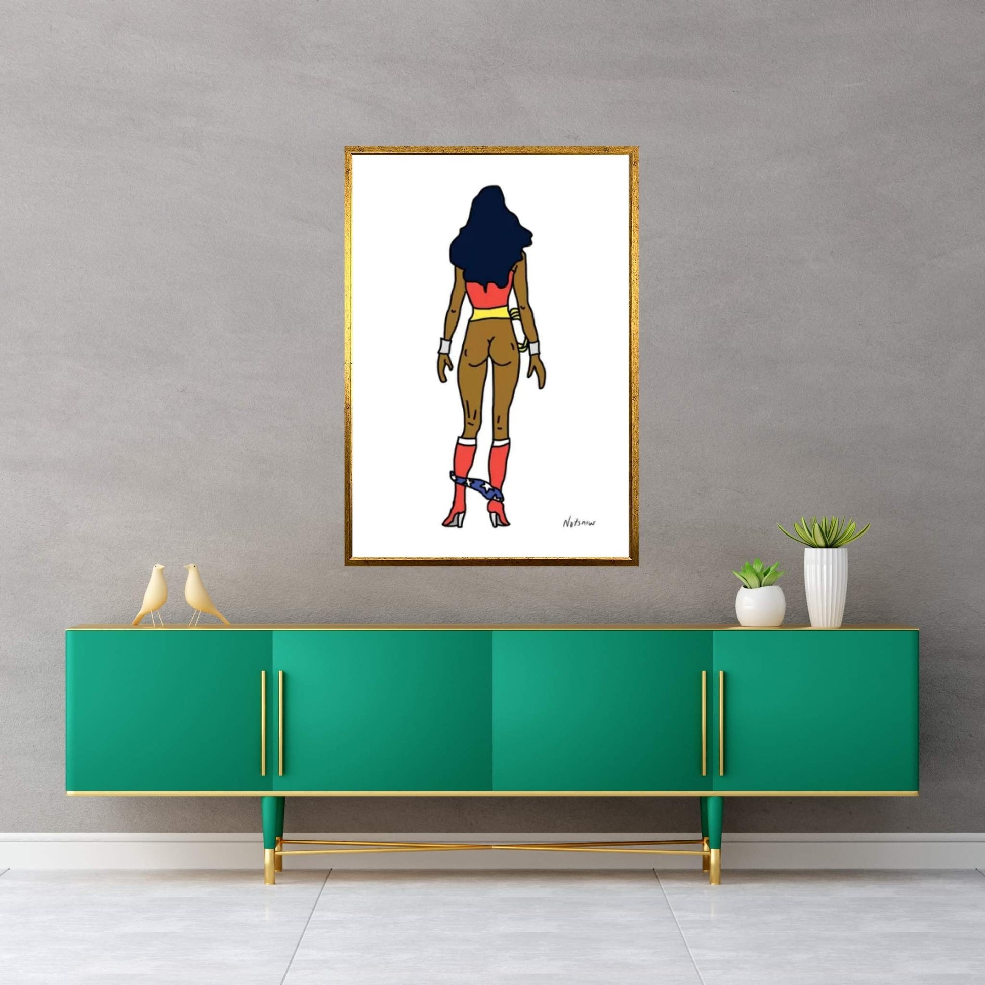 Wonder Butt II Canvas Wall Art - Y Canvas