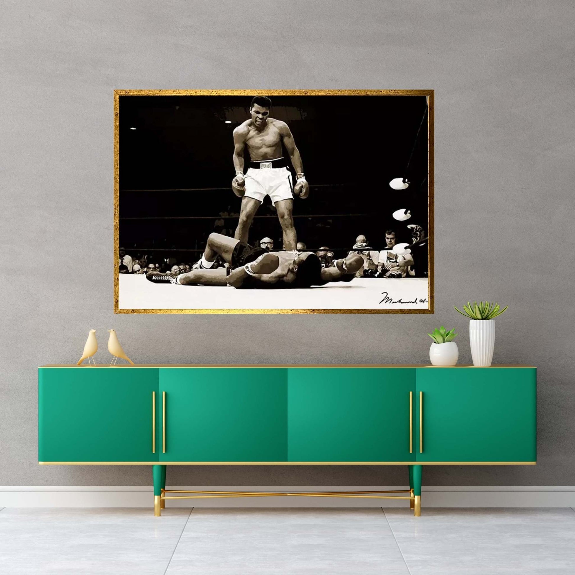 Muhammad Ali Vs. Sonny Liston, 1965 Canvas Wall Art - Y Canvas
