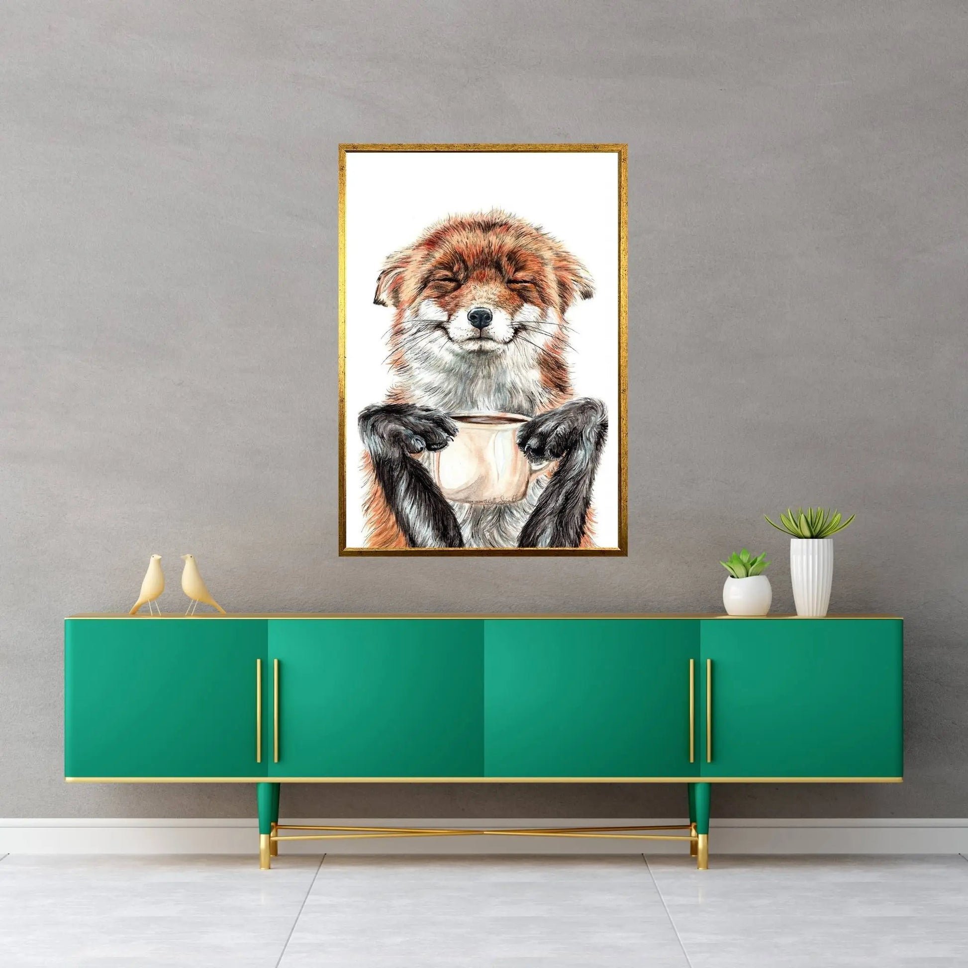 Morning Fox Canvas Wall Art - Y Canvas