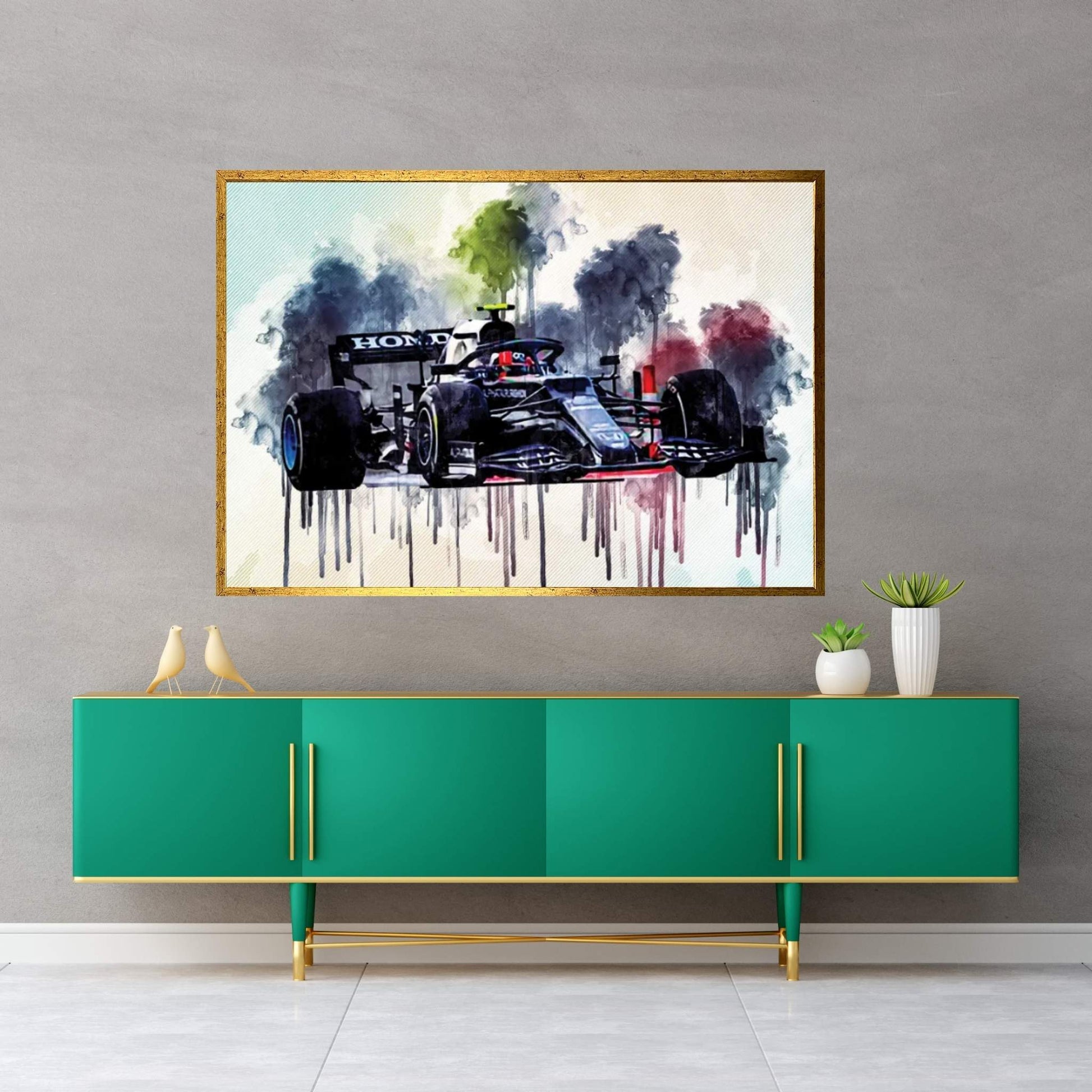 Pierre Gasly Alphatauri At02 2021 F1 Cars Formula 1 Sportscars Canvas Wall Art - Y Canvas